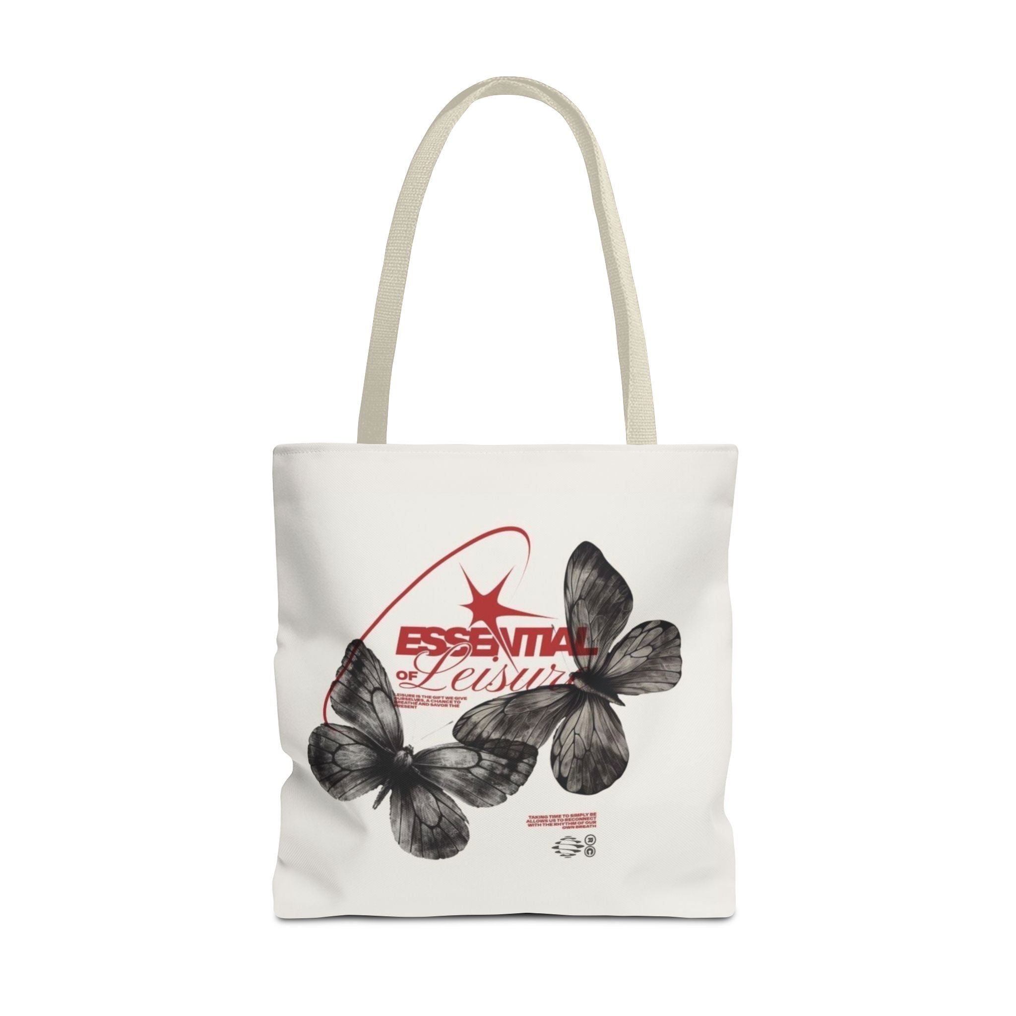 'Essential to Leisure' Floral Graphic Tote Bag