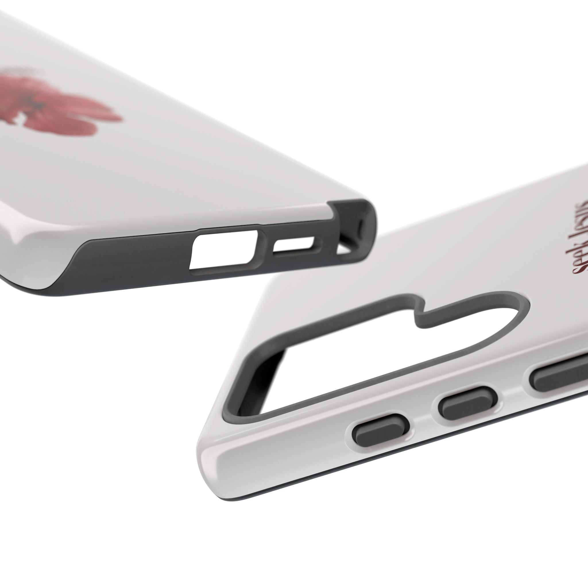 "seek Jesus." Floral Tough Protective Case