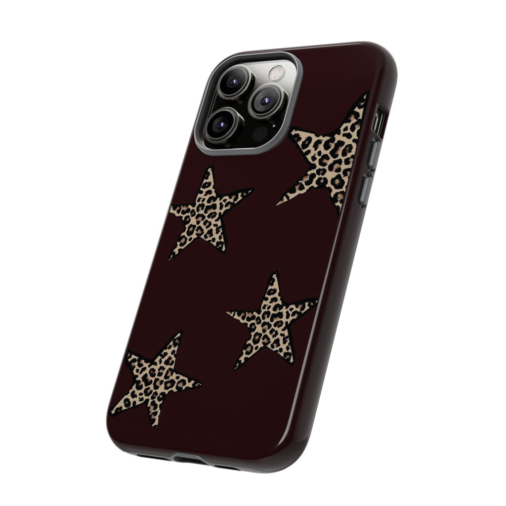 Leopard Star iPhone Case — Chic Brown Protective Tough Case