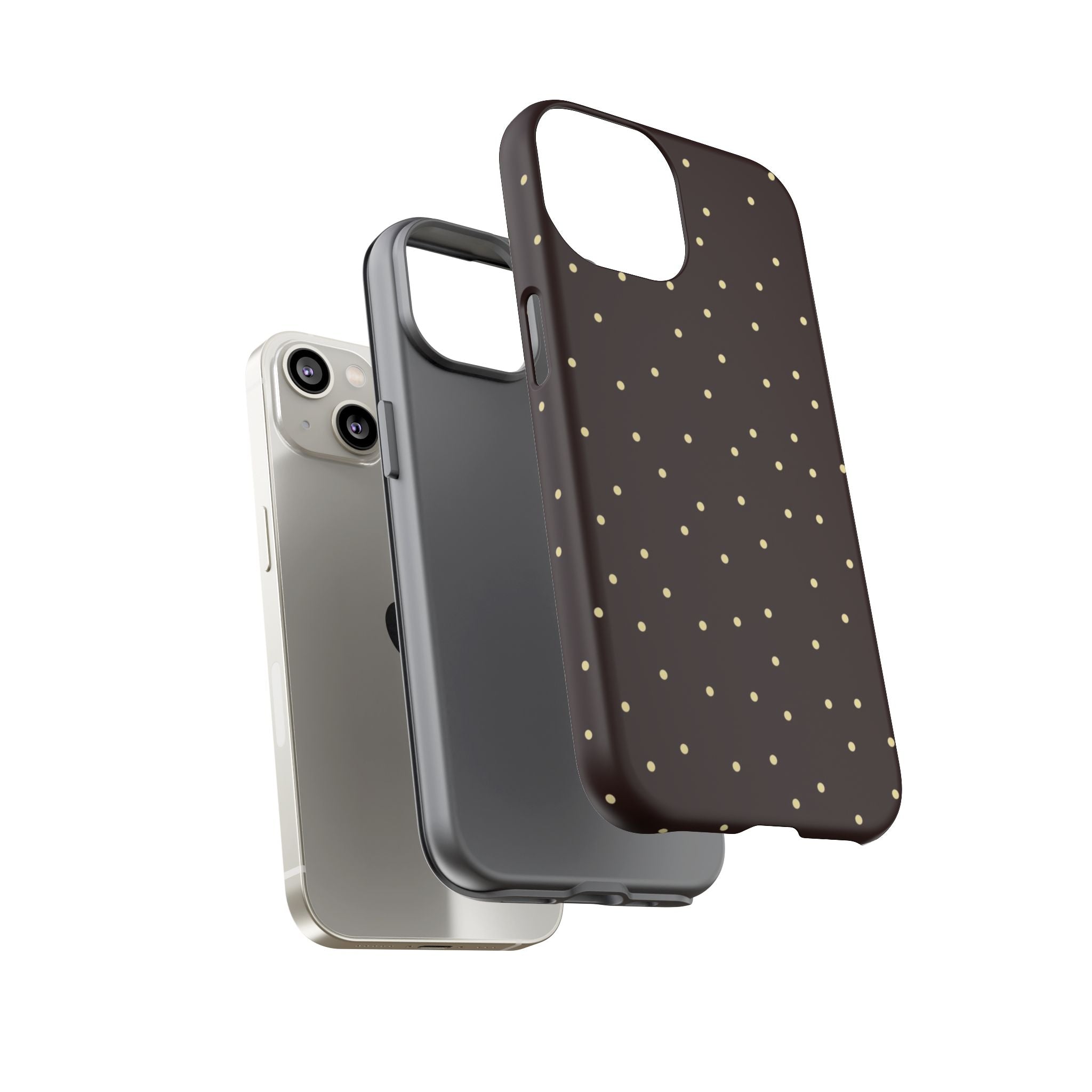 Brown Gold Polka Dot Tough Phone Case