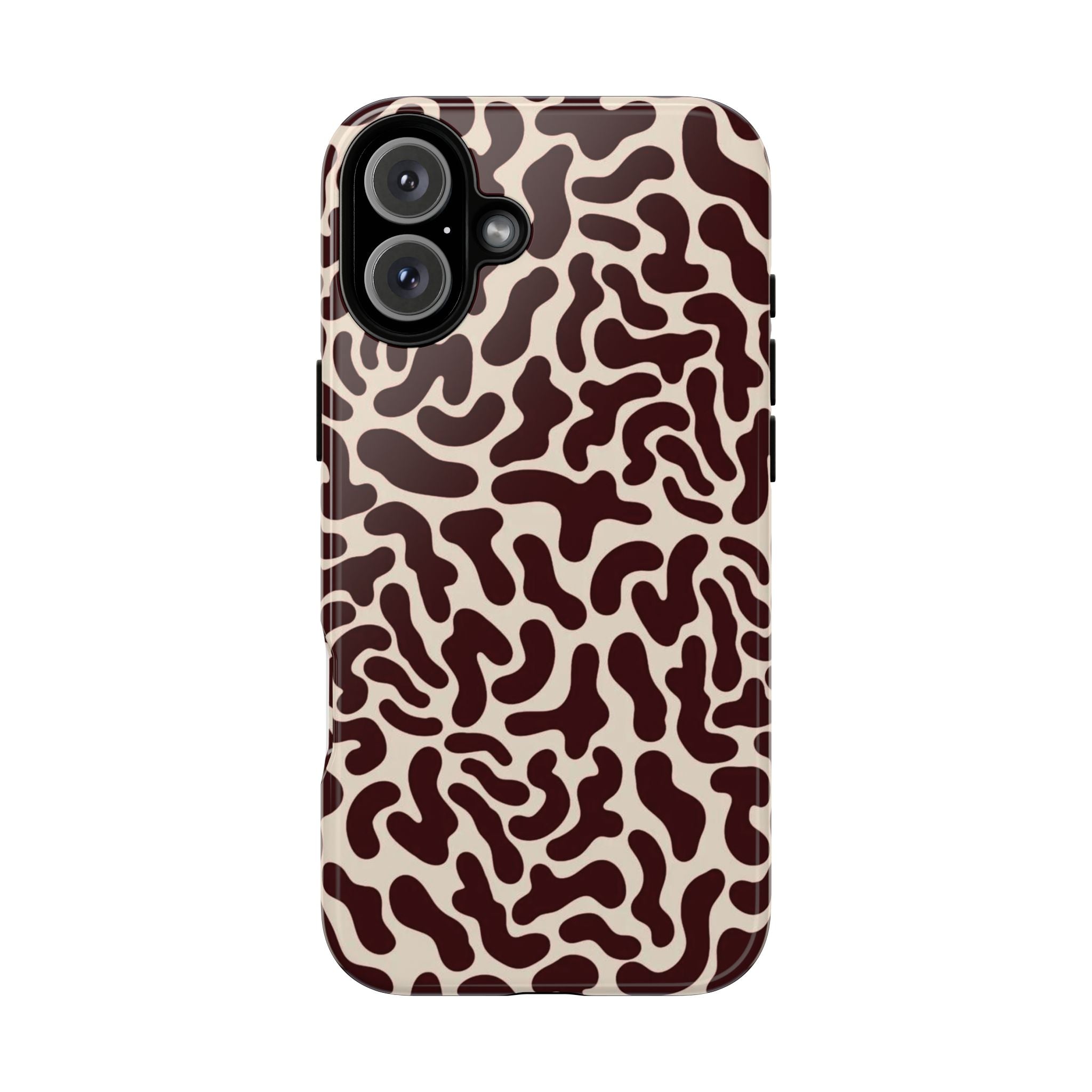 Animal Print iPhone Case - Brown Abstract Cow Pattern Tough Case