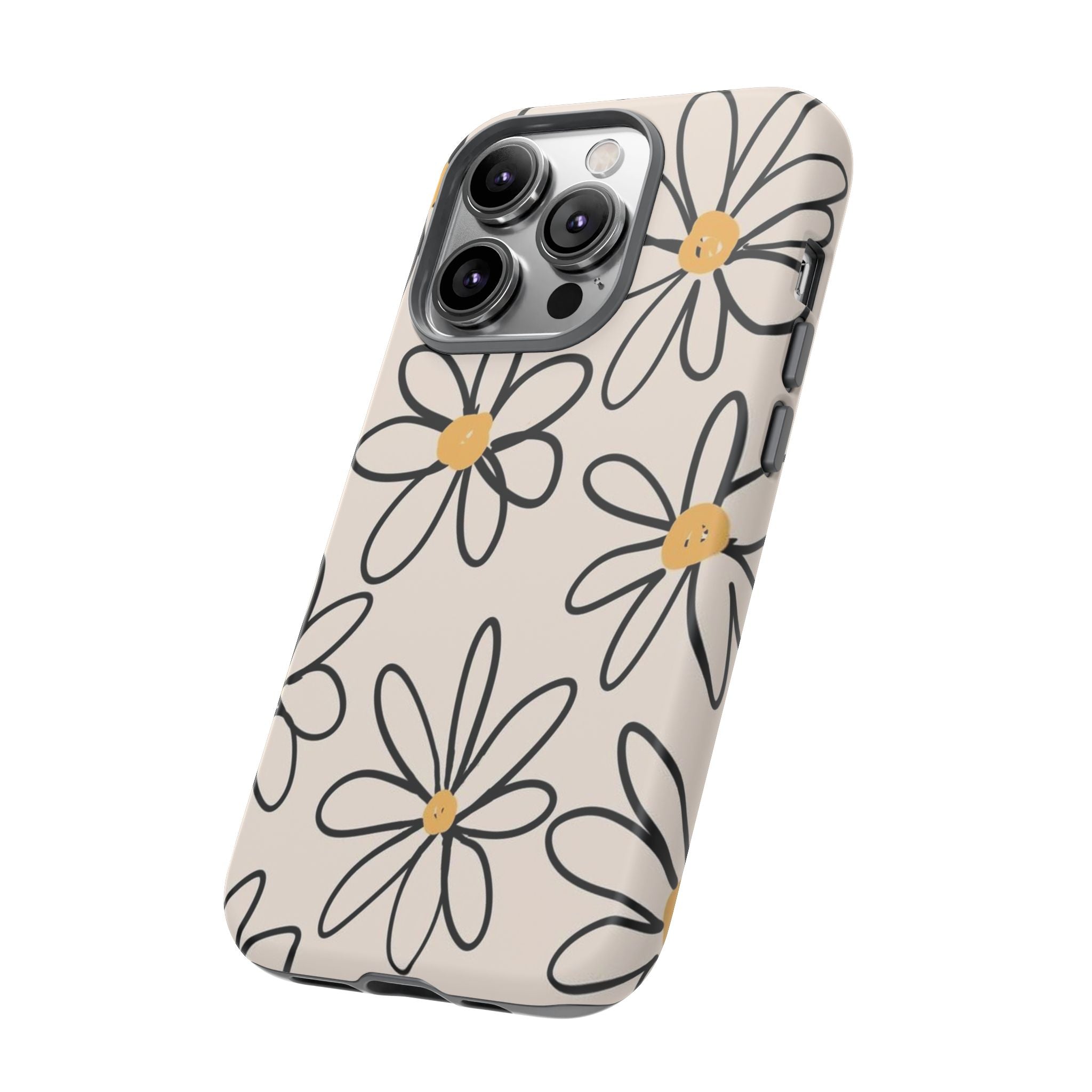 Daisy Sketch iPhone Case — Floral Protective Phone Cover