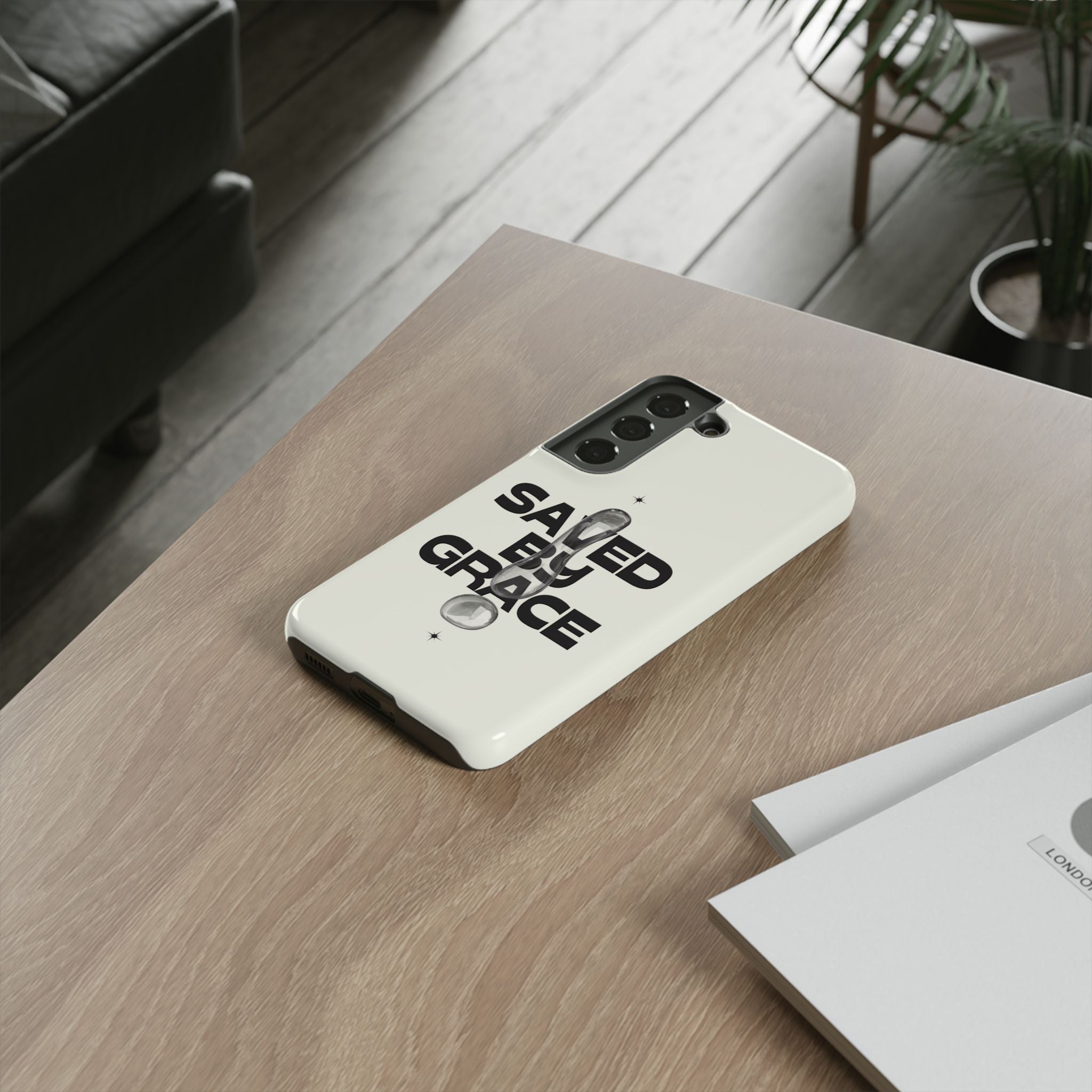 Saved By Grace Tough Phone Case — Christian Faith iPhone Cover