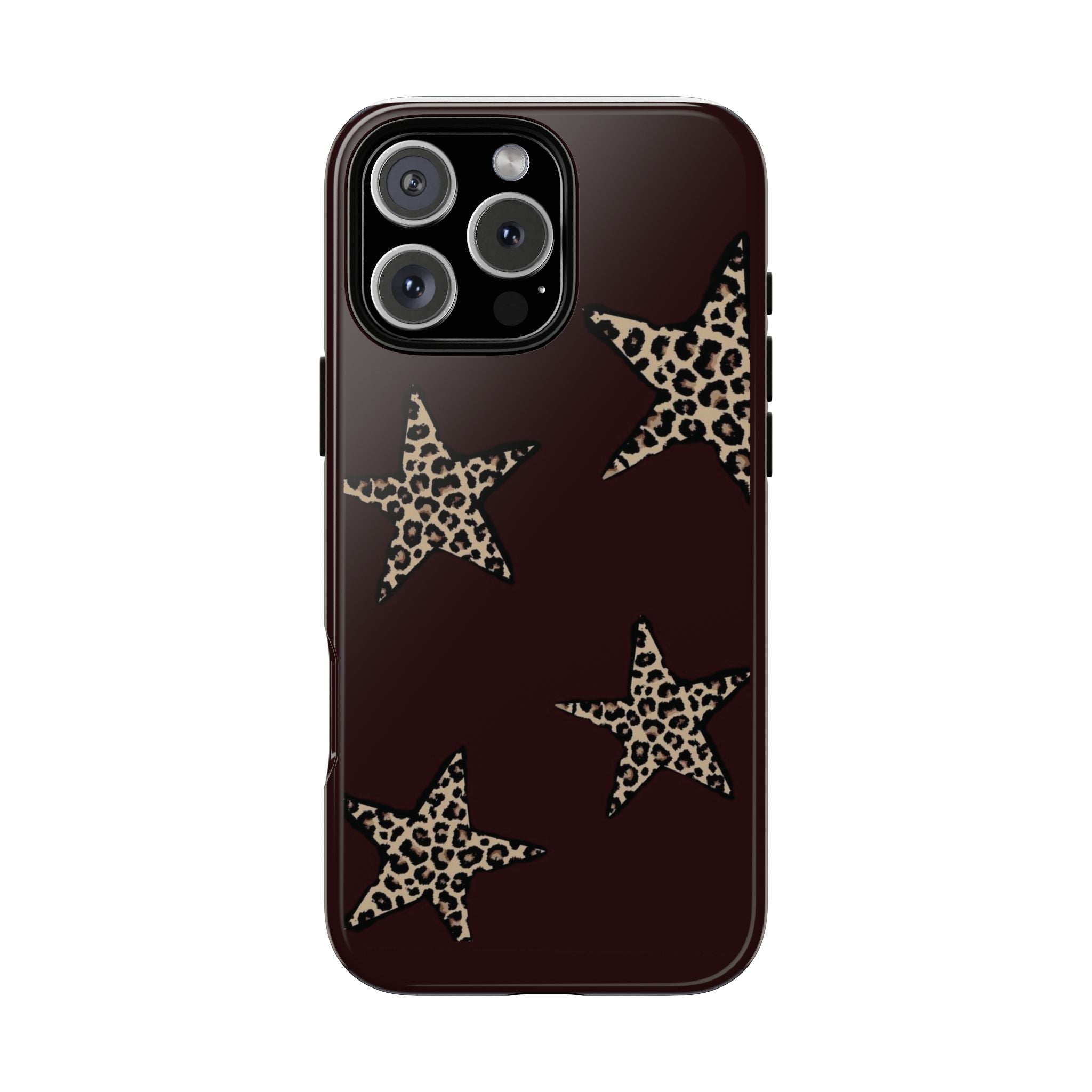 Leopard Star iPhone Case — Chic Brown Protective Tough Case