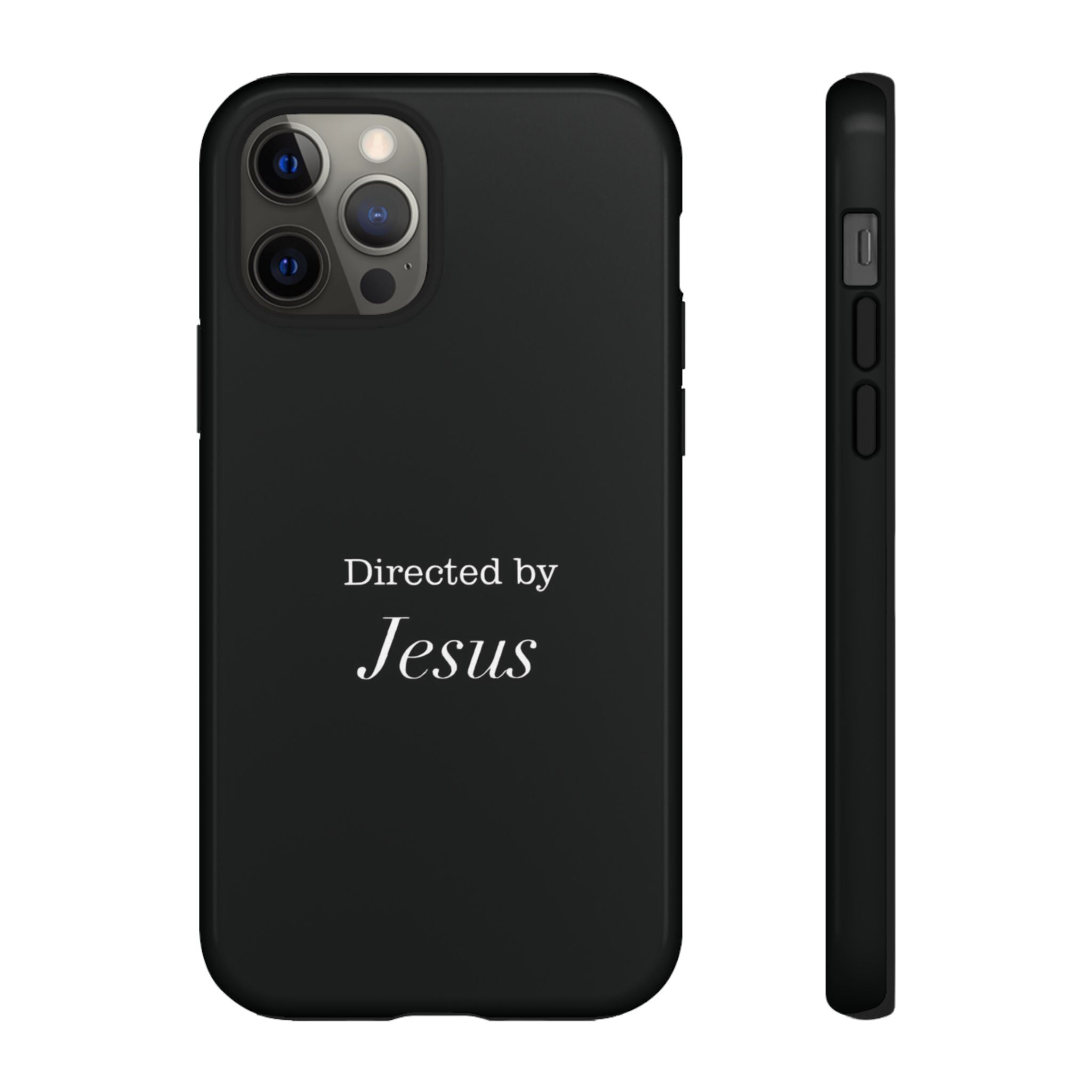 Directed by Jesus Tough Phone Case — Faith Black Protective Case