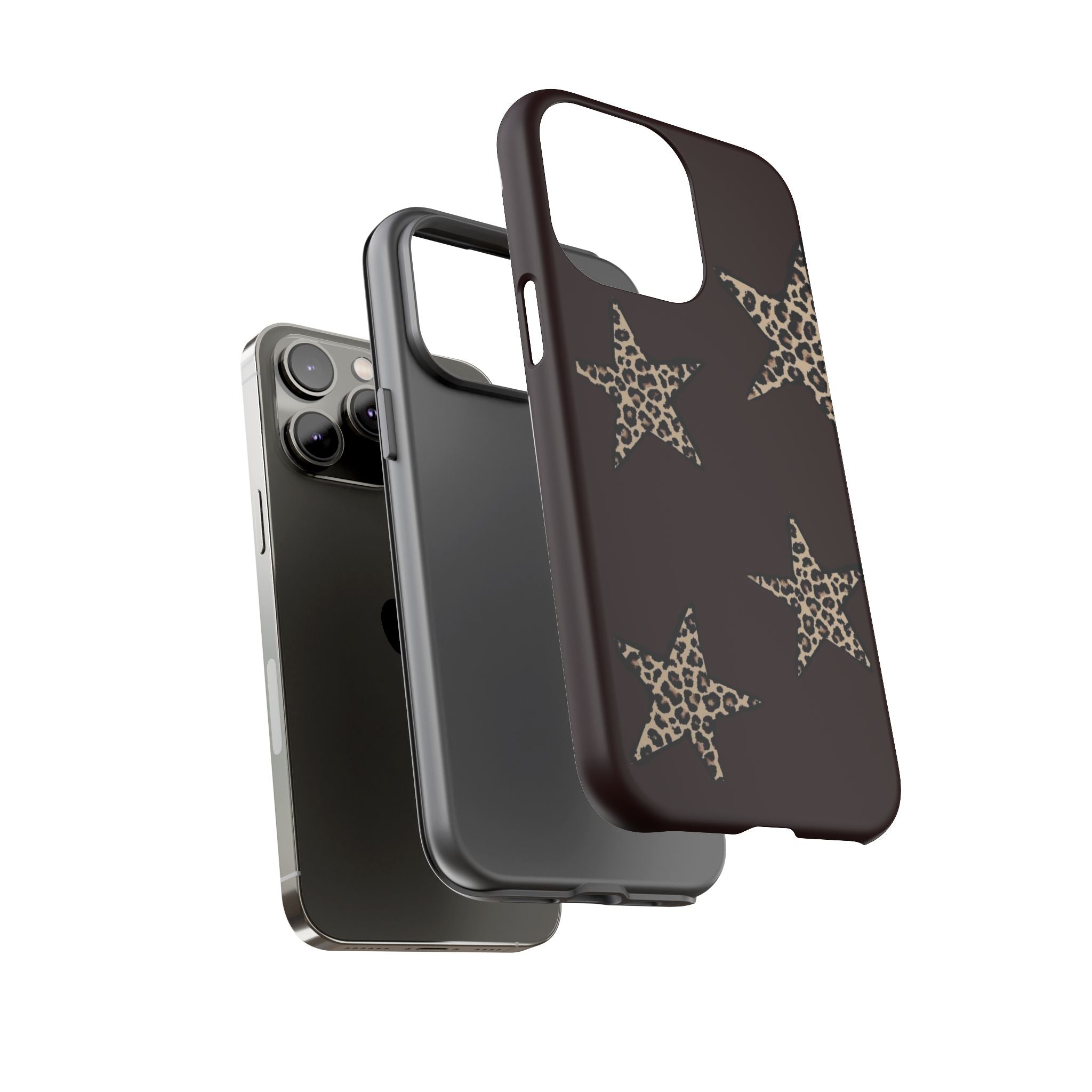 Leopard Star iPhone Case — Chic Brown Protective Tough Case