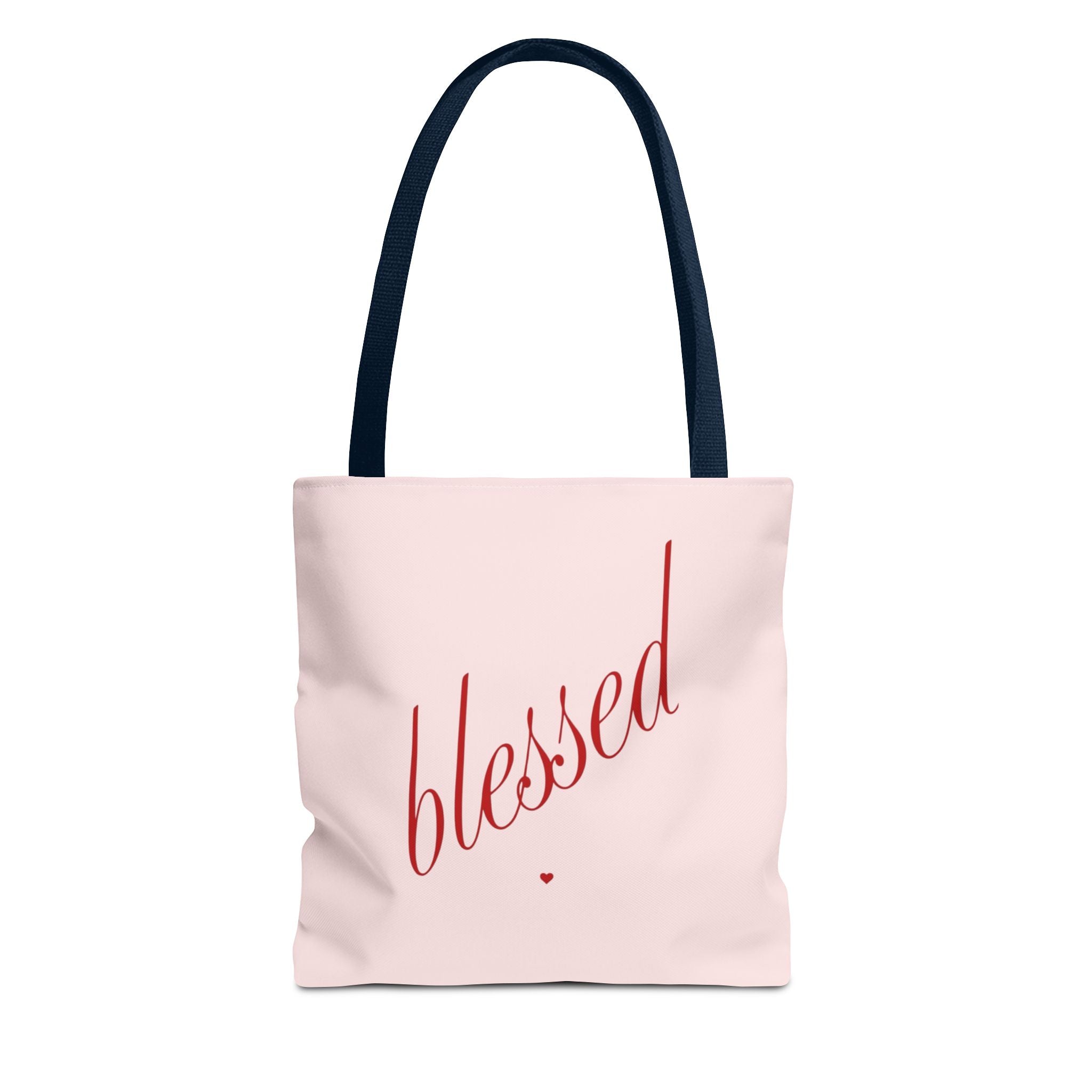 Blessed Script Tote Bag — Pink Everyday Carryall