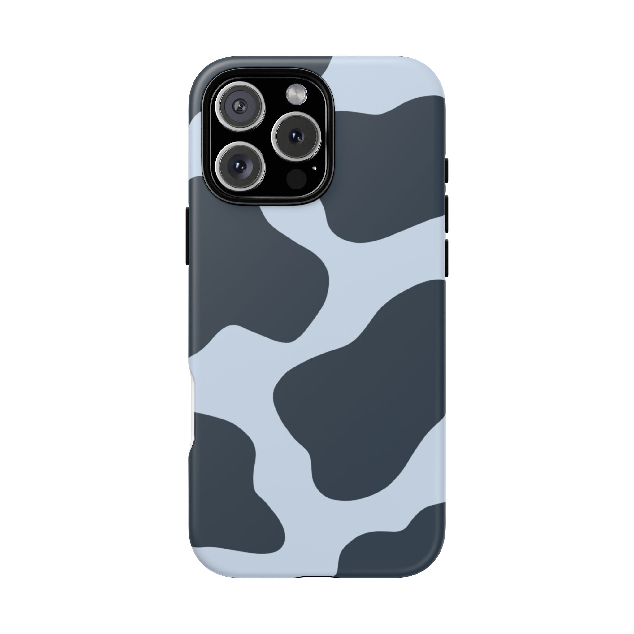 Cow Print Tough iPhone Case — Blue Black Abstract Pattern