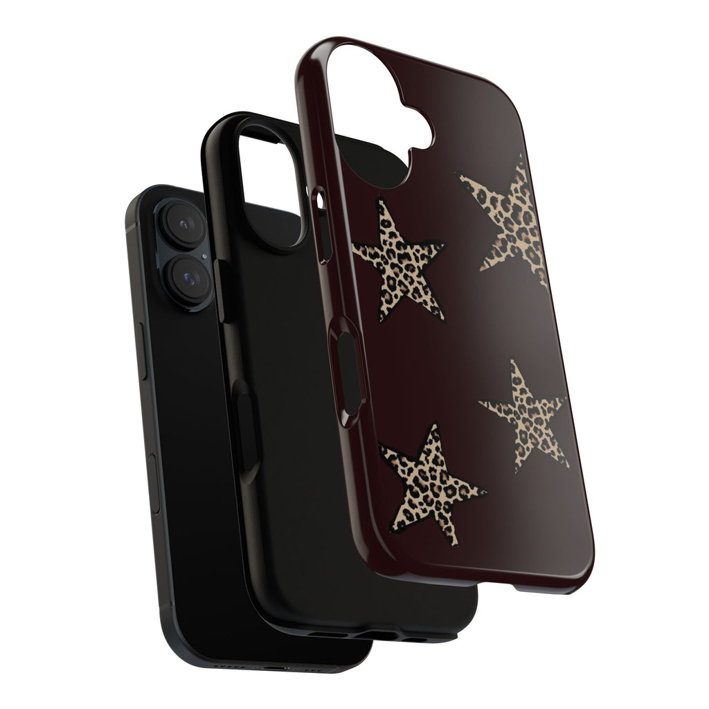 Leopard Star iPhone Case — Chic Brown Protective Tough Case