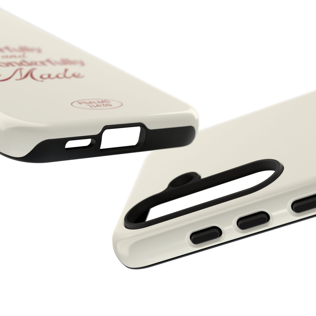 Tough Phone Case — "Fearfully and Wonderfully Made" Christian Scripture Protective Case
