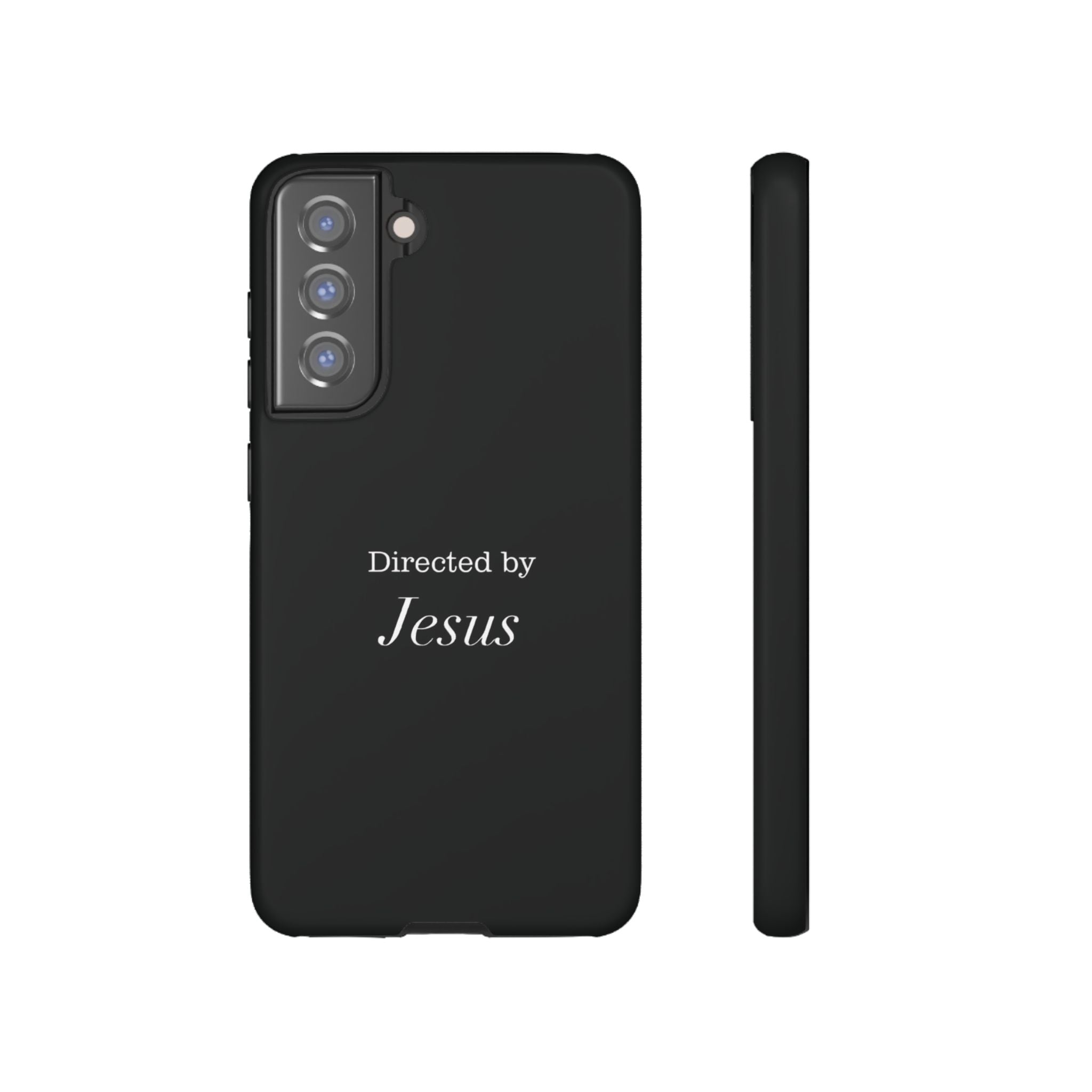 Directed by Jesus Tough Phone Case — Faith Black Protective Case