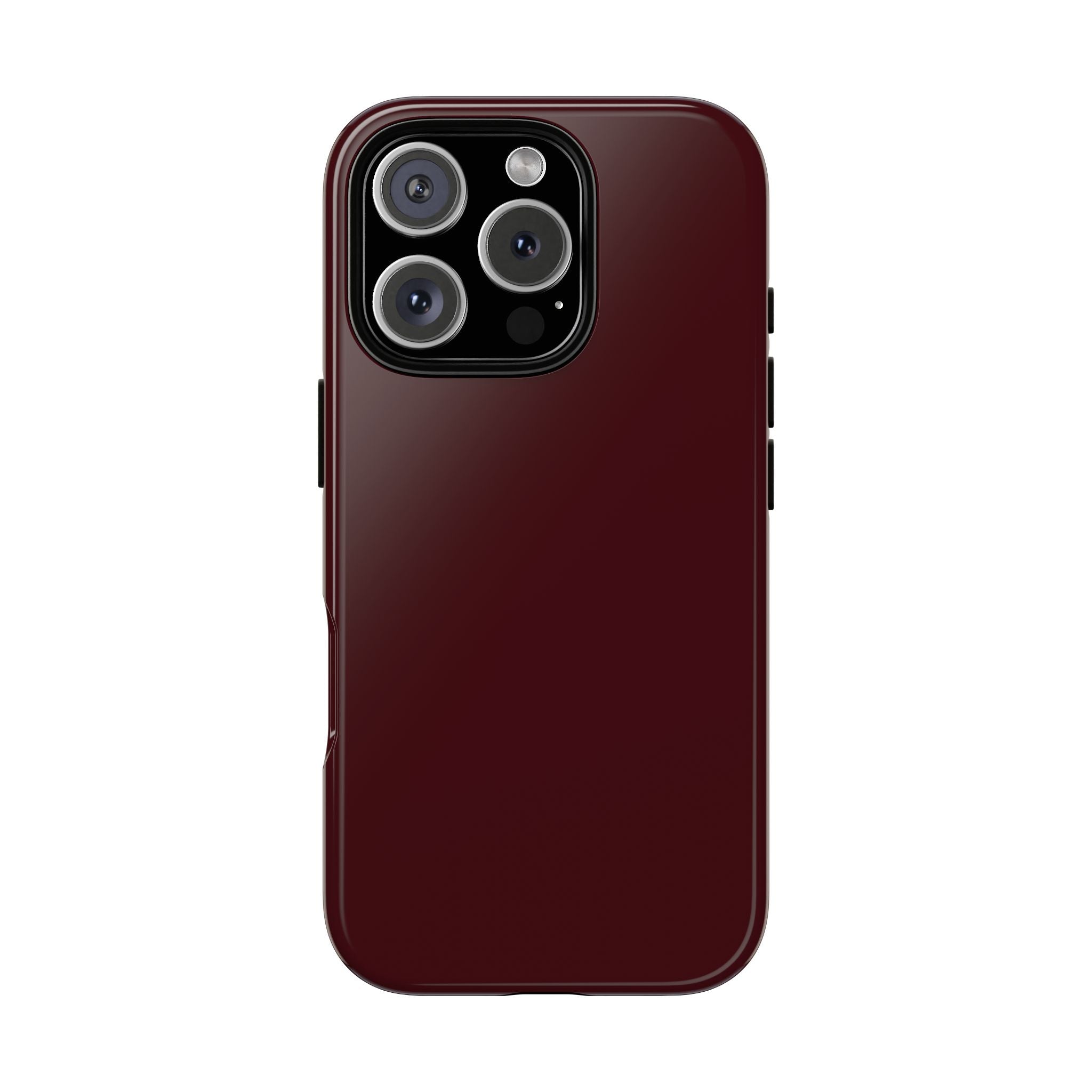 Maroon Tough iPhone Case — Slim Impact-Resistant Protective Cover