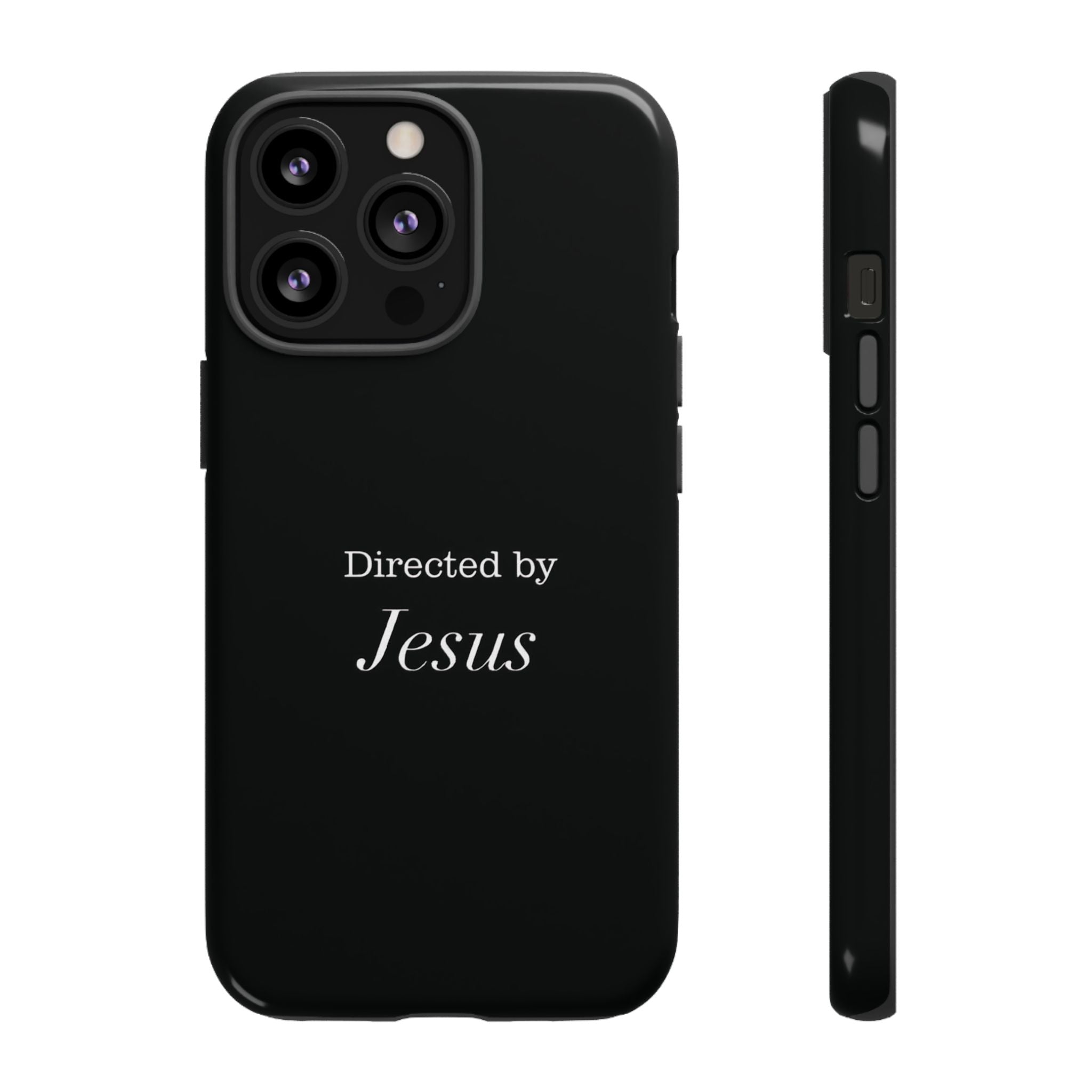Directed by Jesus Tough Phone Case — Faith Black Protective Case