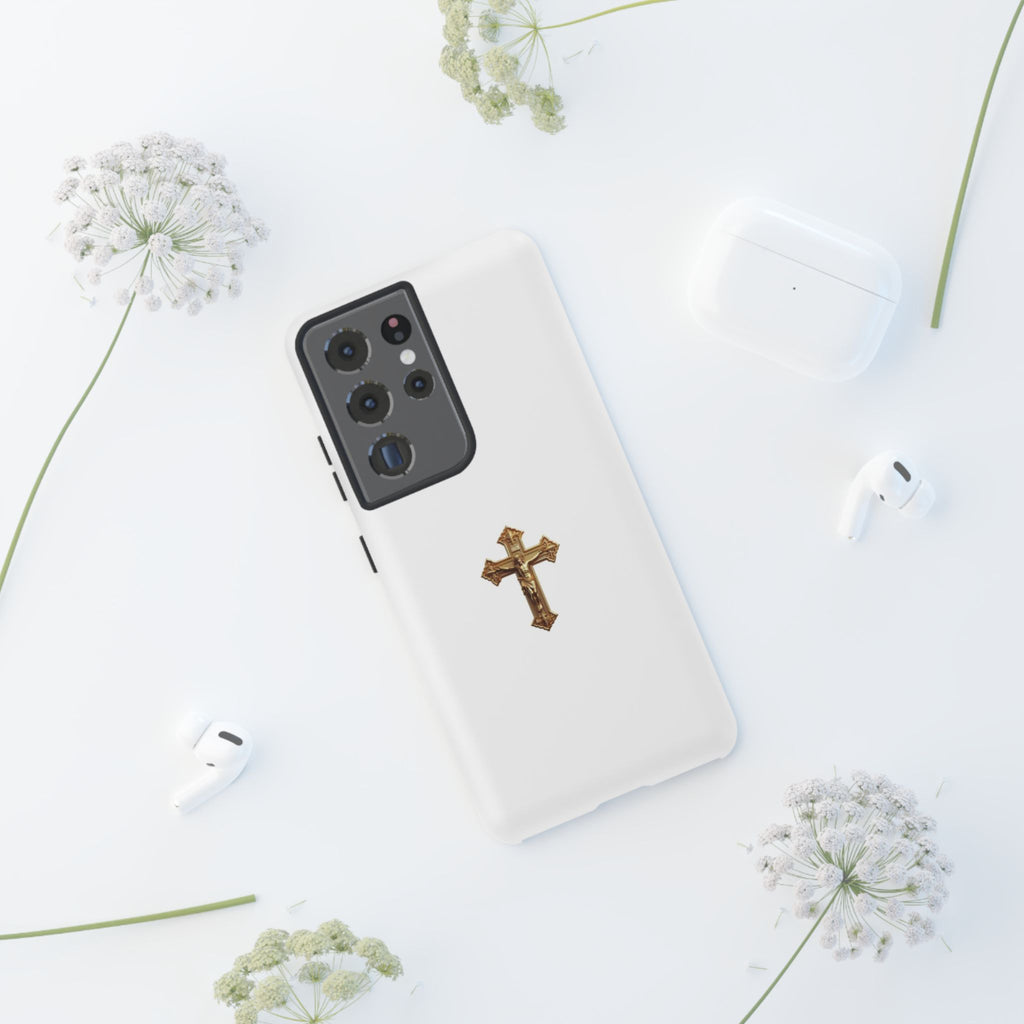 Gold Cross Tough Phone Case | Protective Cover