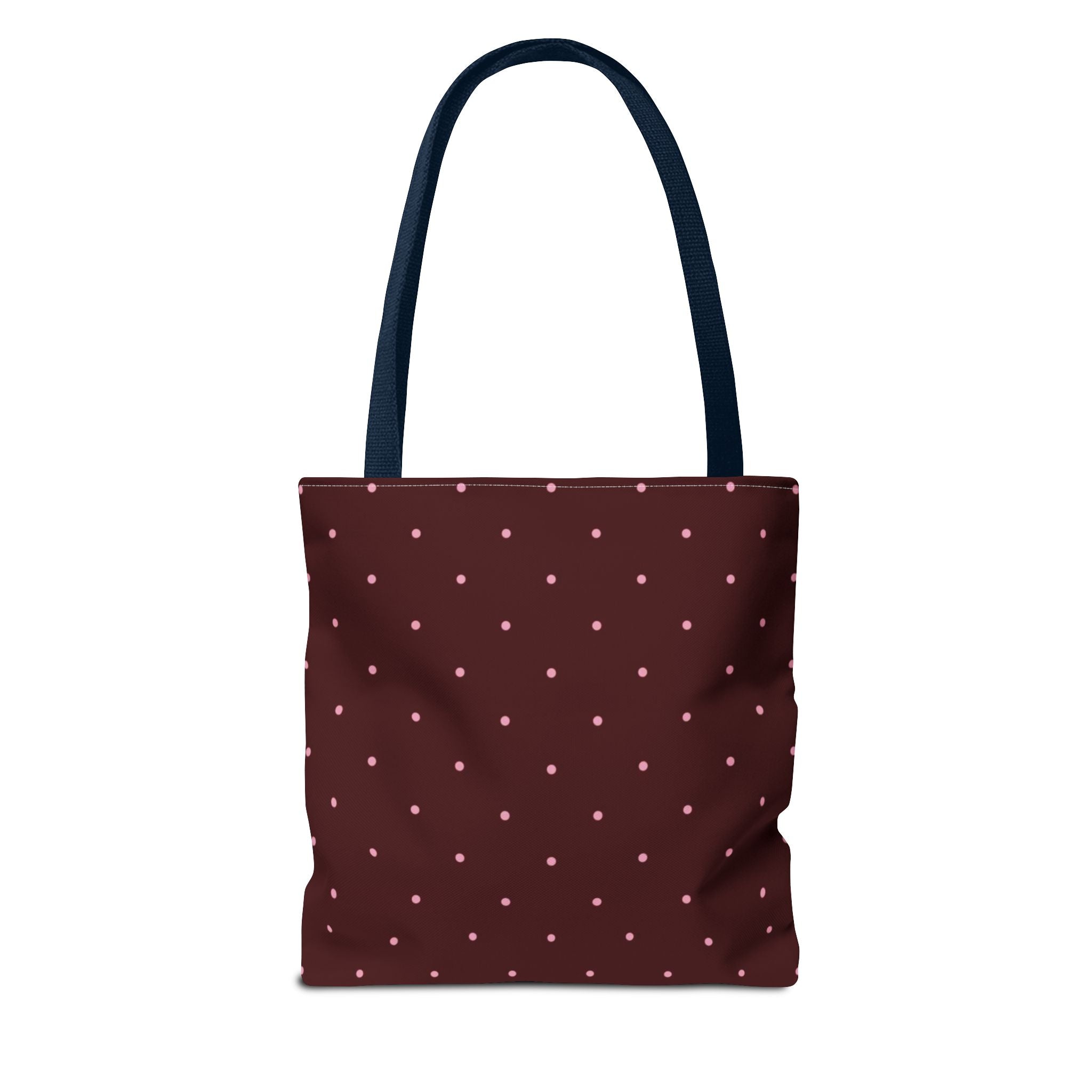 Burgundy Polka Dot Tote Bag