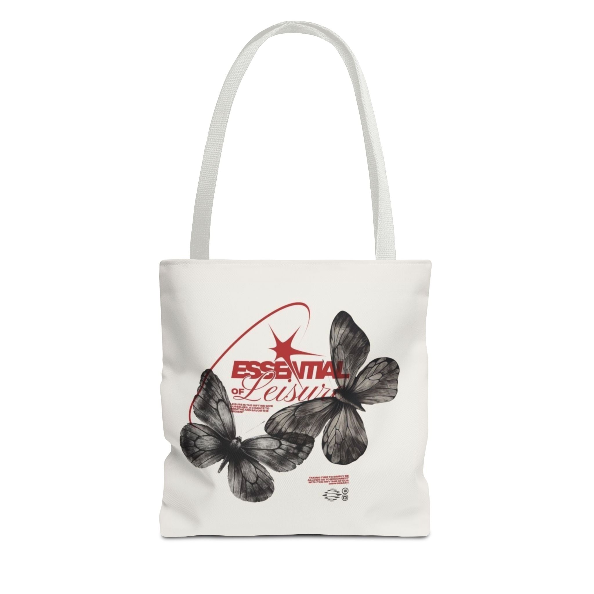 'Essential to Leisure' Floral Graphic Tote Bag