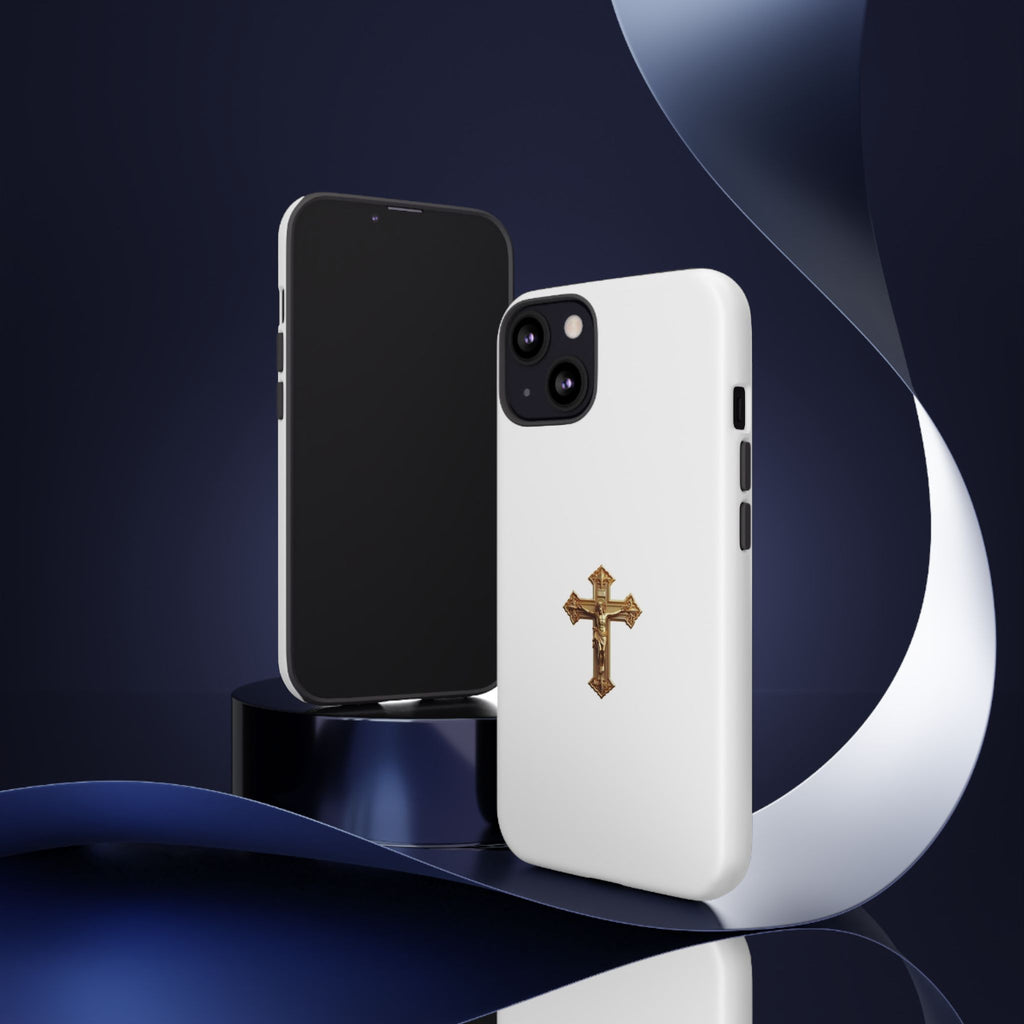 Gold Cross Tough Phone Case | Protective Cover