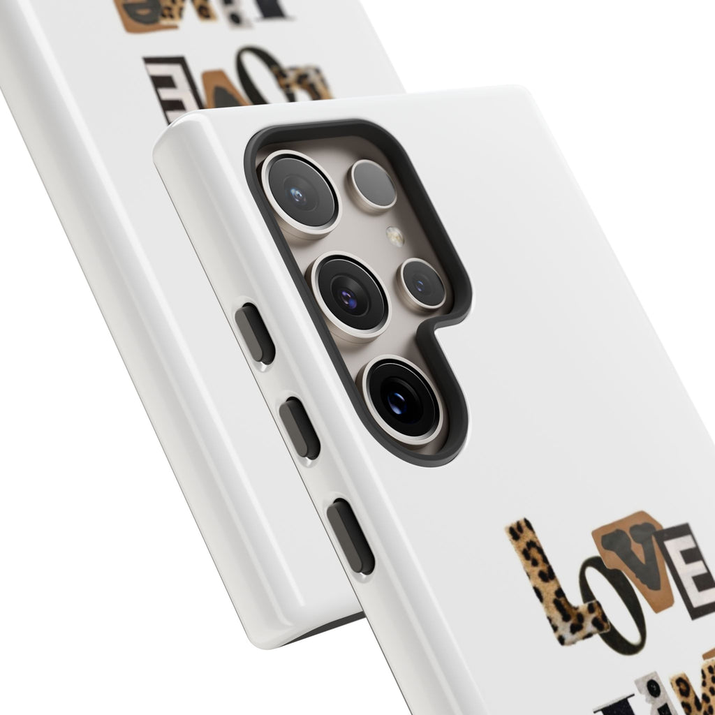 "Love Like Jesus" Leopard Print Christian Tough Phone Case