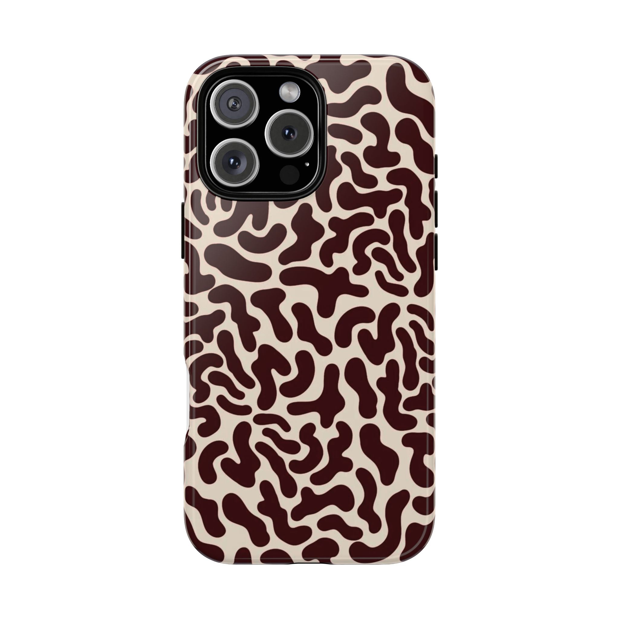 Animal Print iPhone Case - Brown Abstract Cow Pattern Tough Case