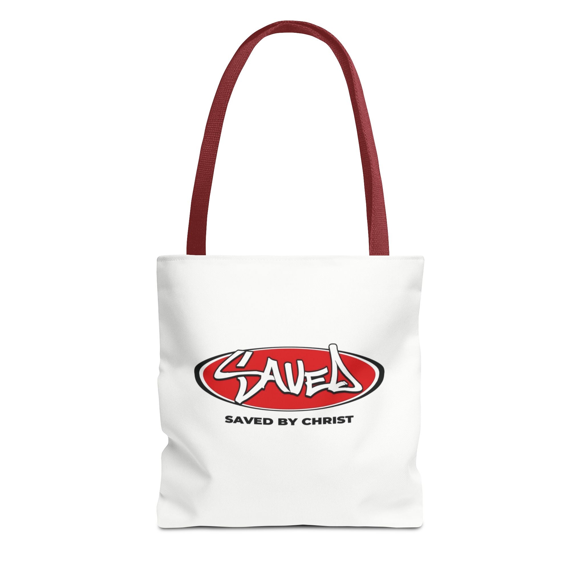 "Saved by Christ" Canvas Tote Bag