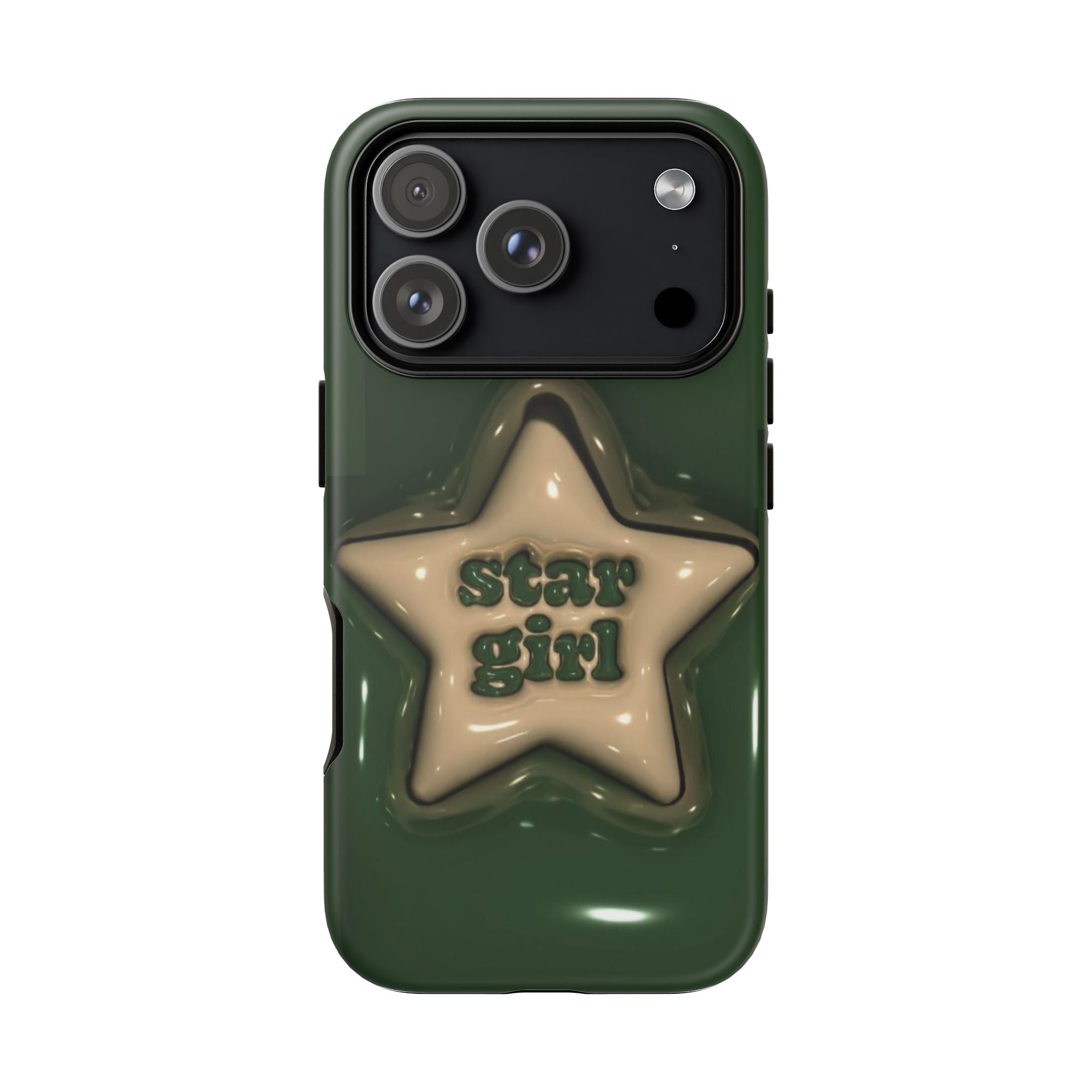 Star Girl iPhone Case — Green Star Protective Case
