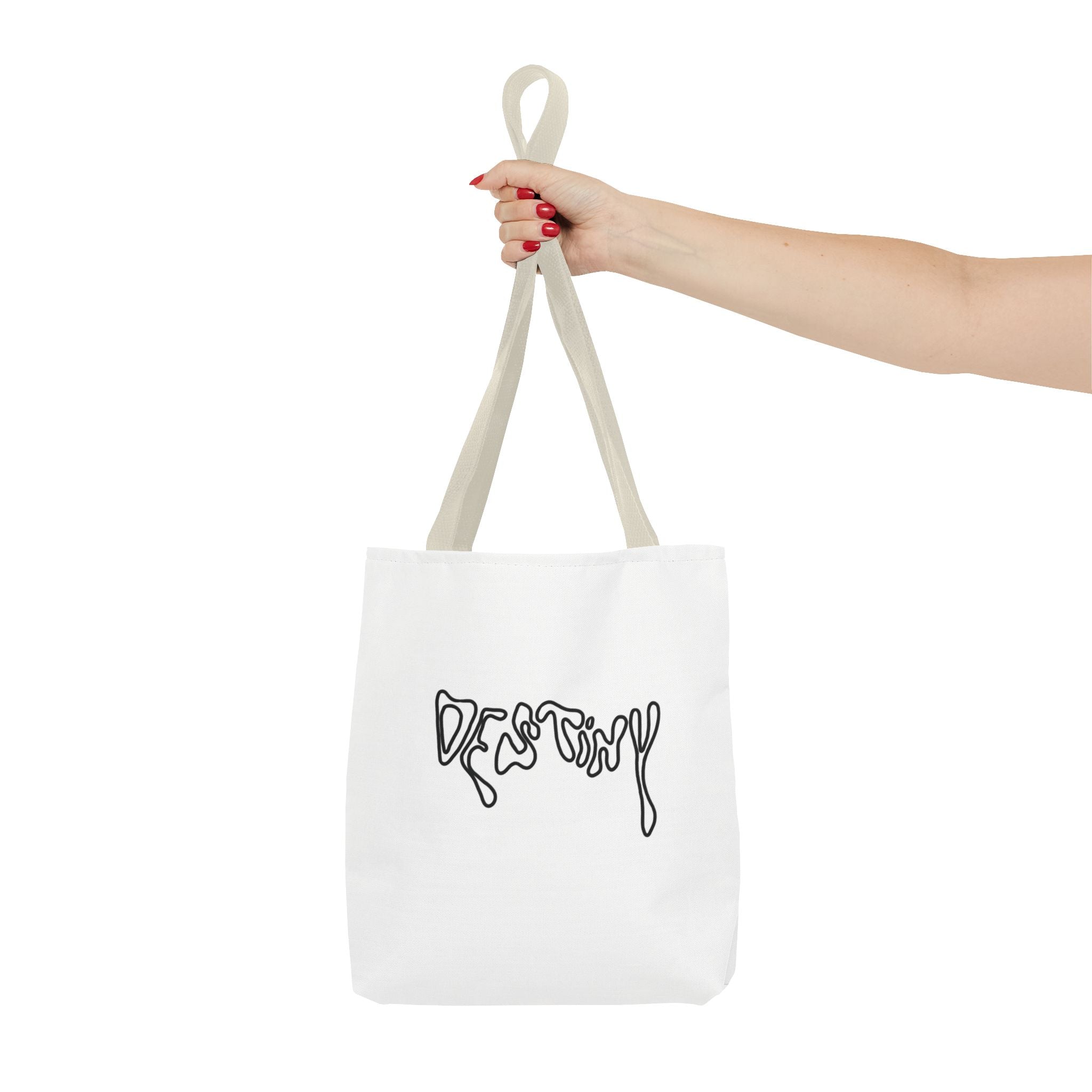 Destiny Script Tote Bag – Minimalist Graphic Canvas Tote