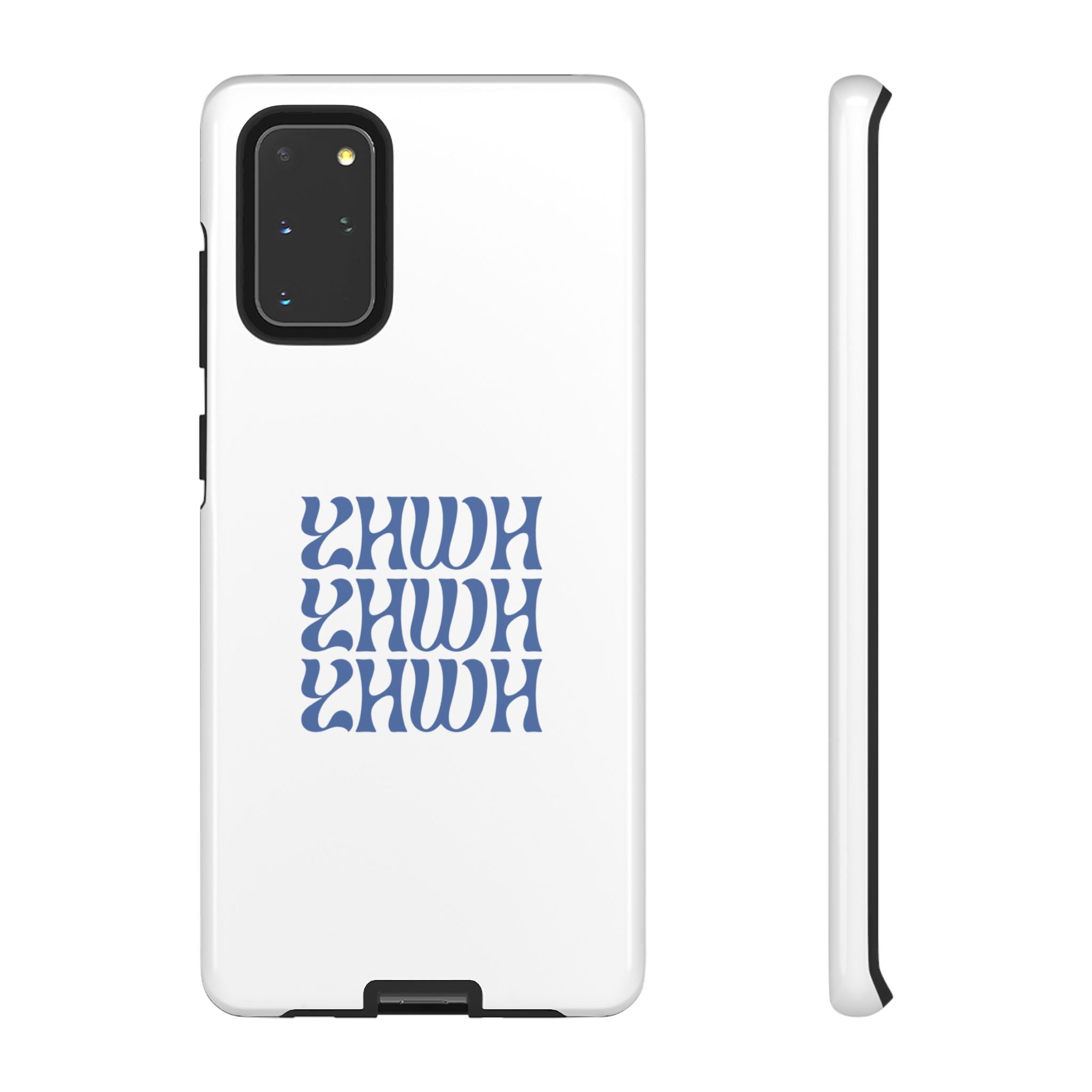 "YHWH" — Retro Blue Wavy Tough Phone Case