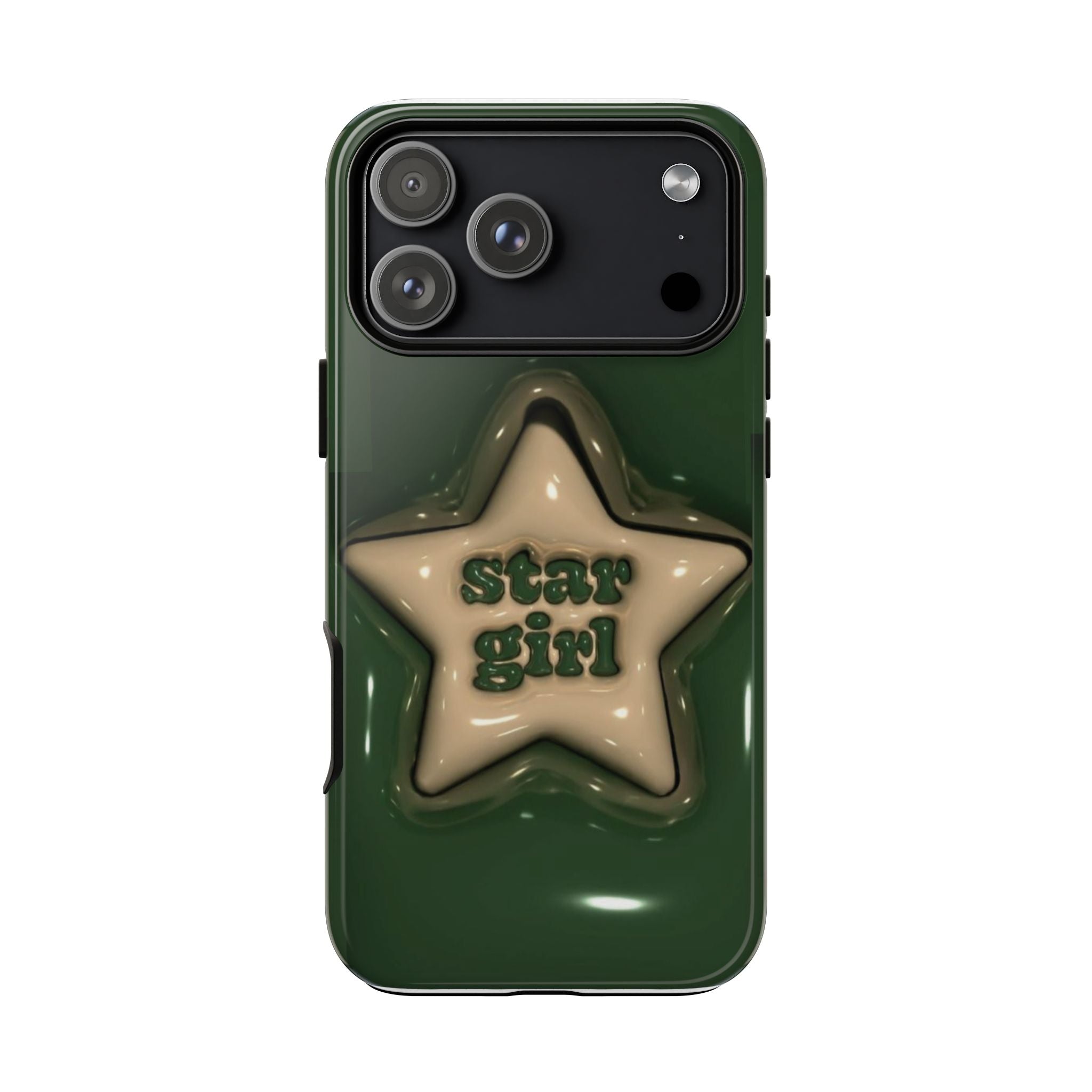 Star Girl iPhone Case — Green Star Protective Case