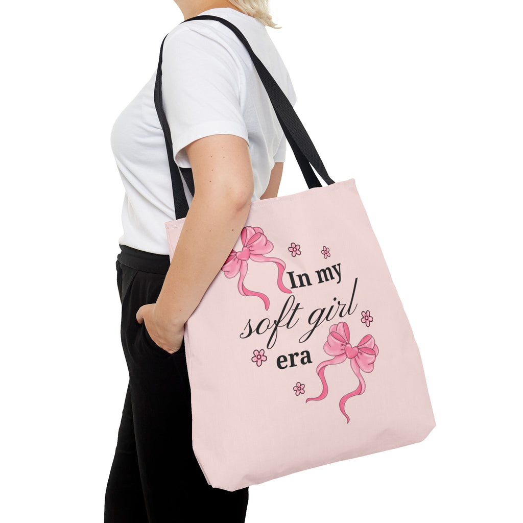 Tote Bag — "In My Soft Girl Era" Pink All-Over Print