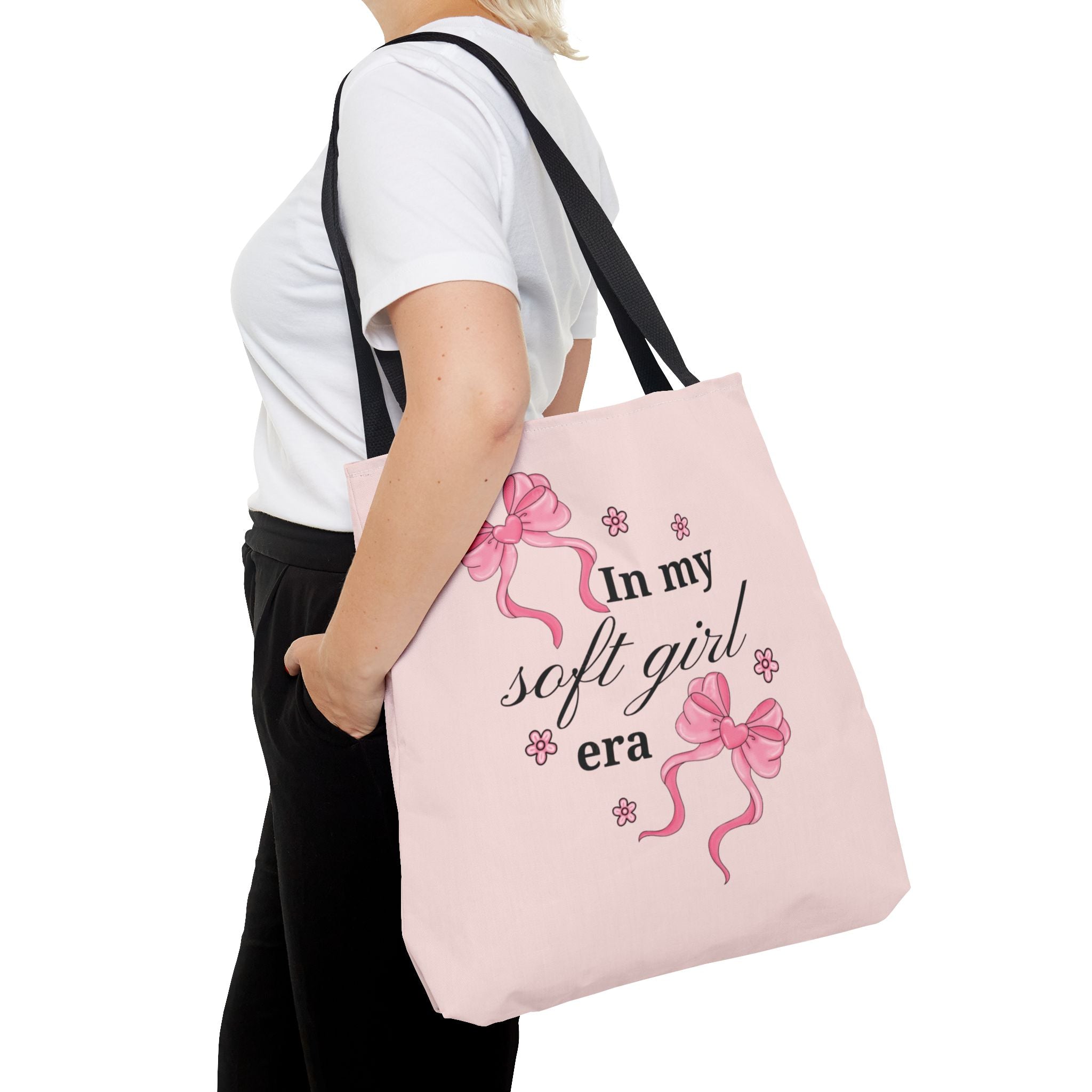 Tote Bag — "In My Soft Girl Era" Pink All-Over Print