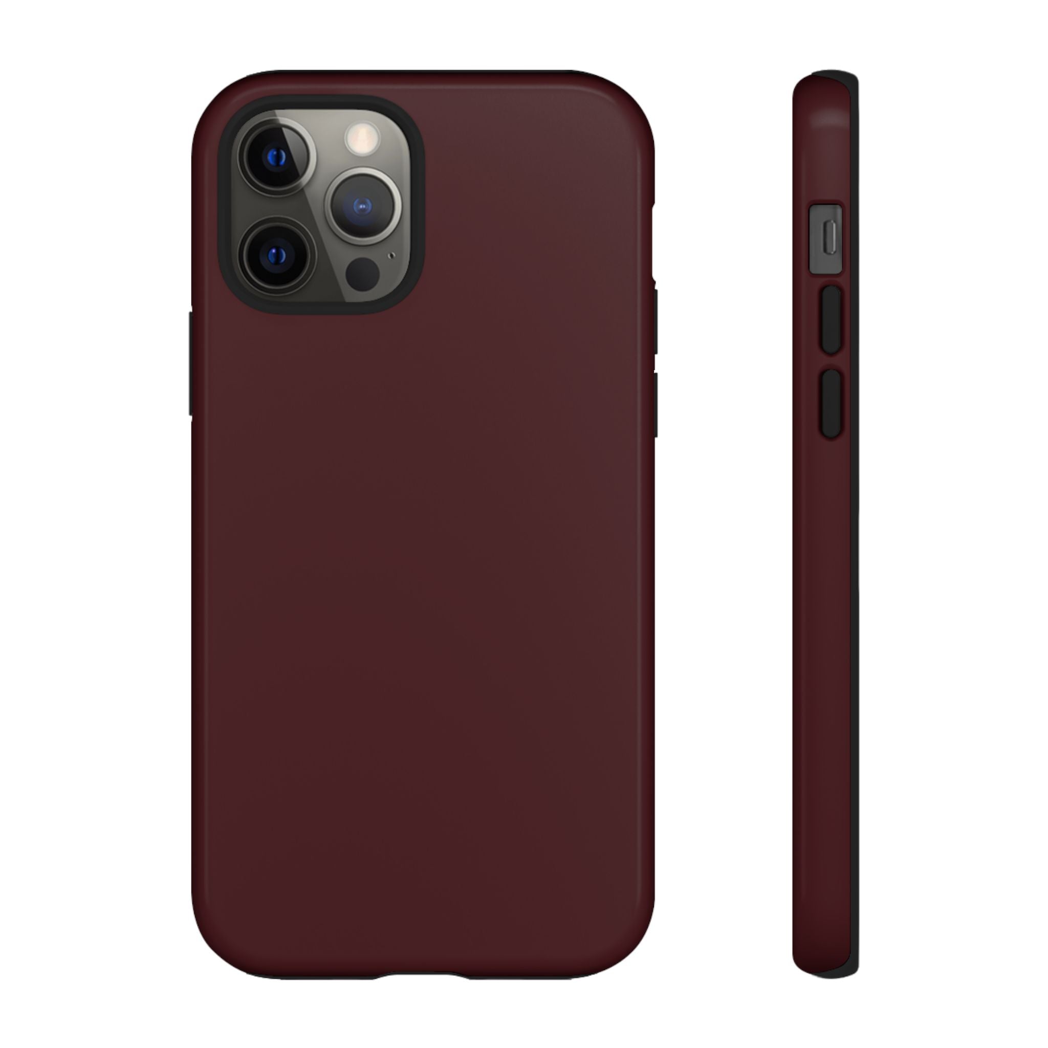 Maroon Tough iPhone Case — Slim Impact-Resistant Protective Cover