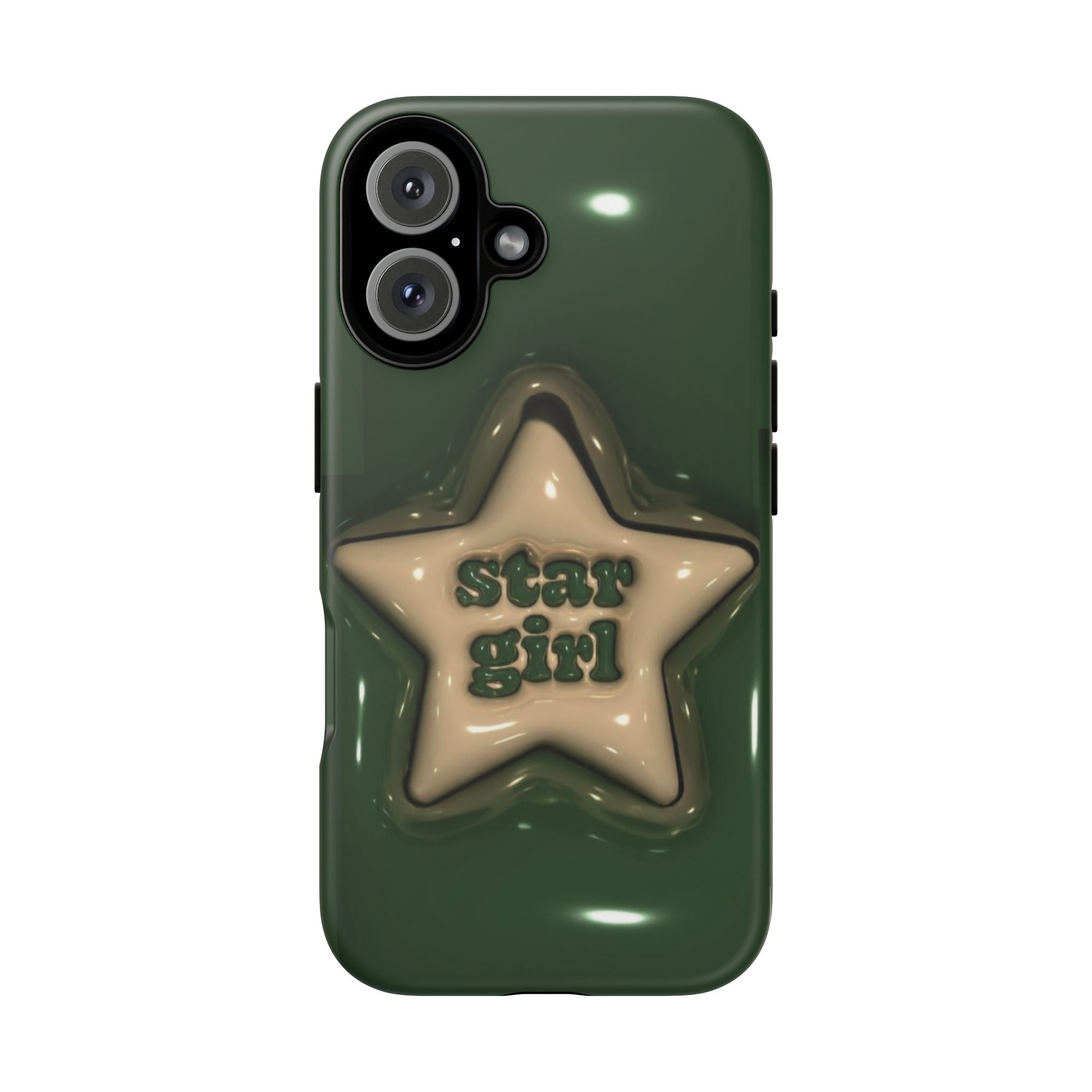 Star Girl iPhone Case — Green Star Protective Case