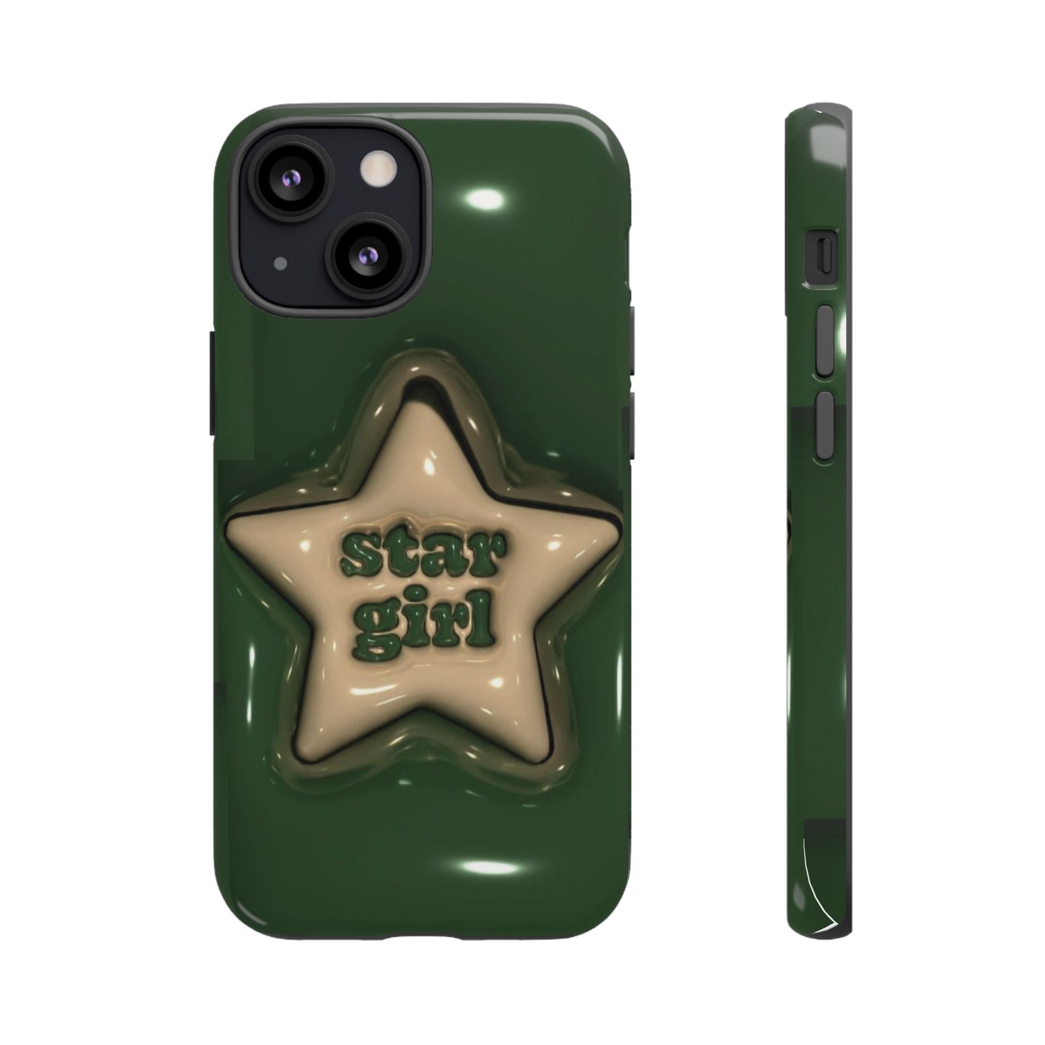 Star Girl iPhone Case — Green Star Protective Case