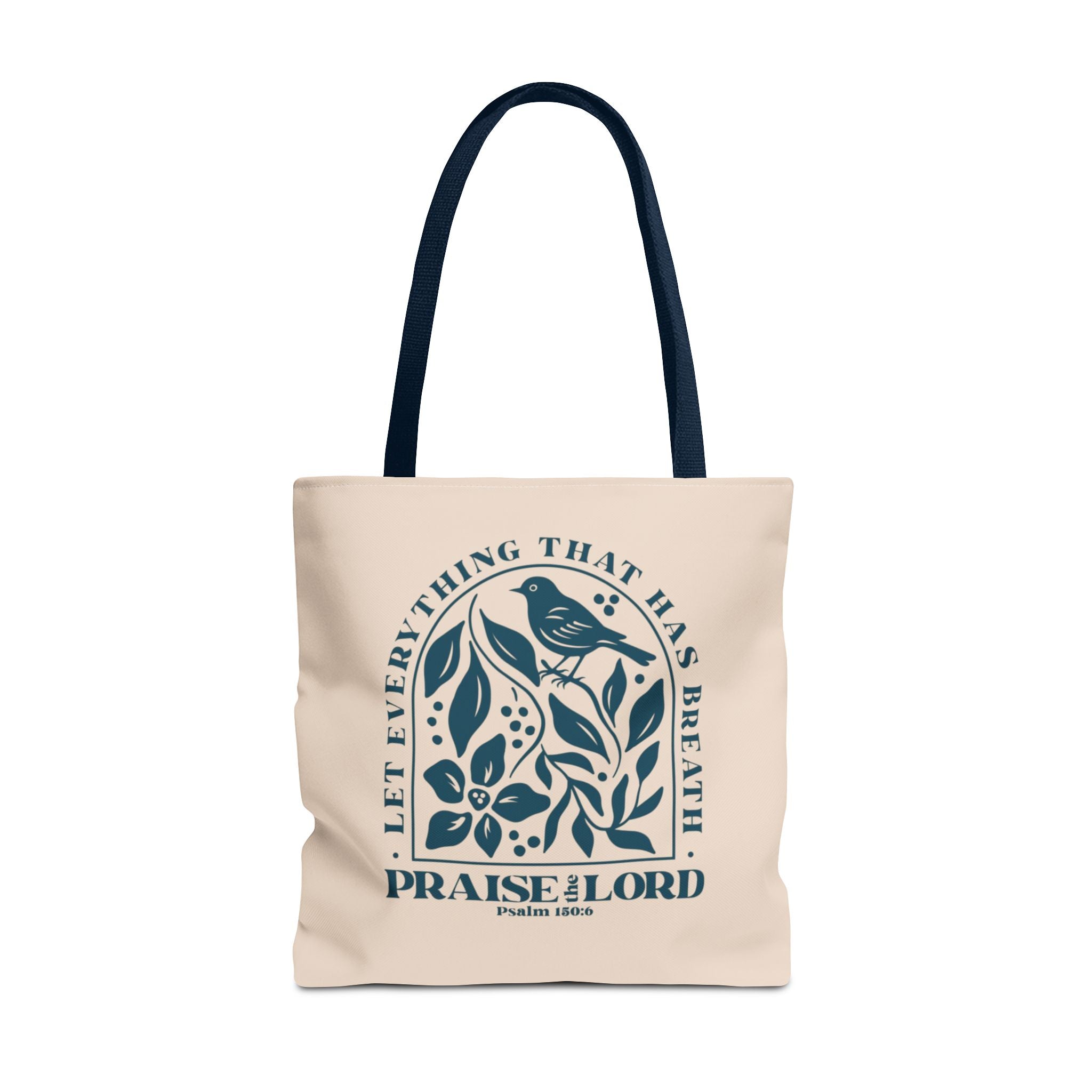 "Praise the Lord" Floral Psalm 150:6 Tote Bag