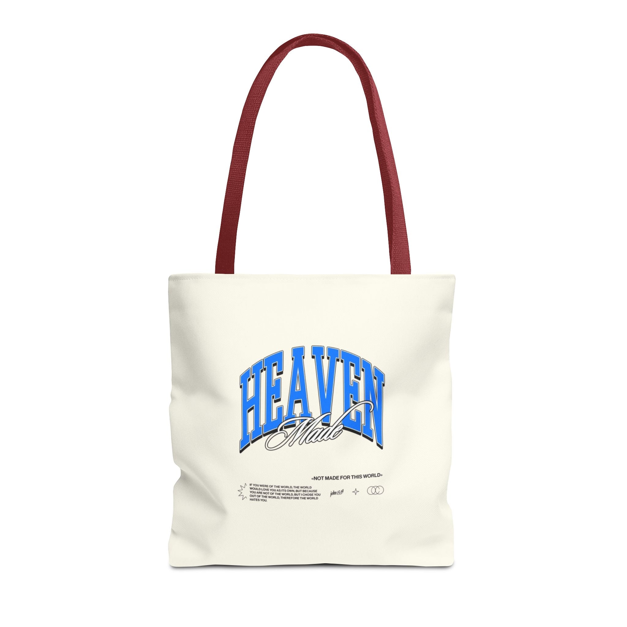 Heaven Music Tote Bag - Retro Blue Graphic All-Over Print