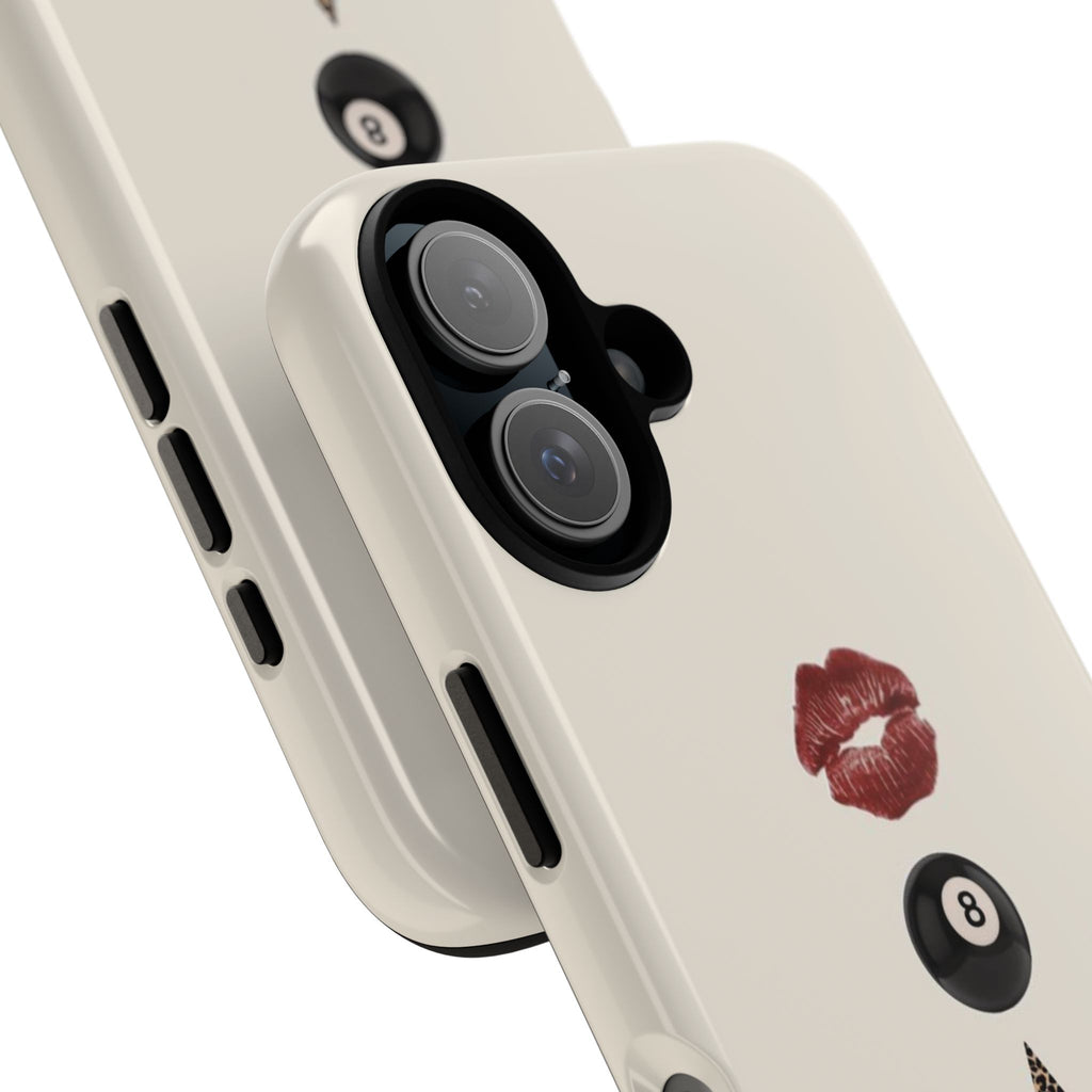 Kiss 8-Ball Star iPhone Case – Trendy Minimalist Protective Cover