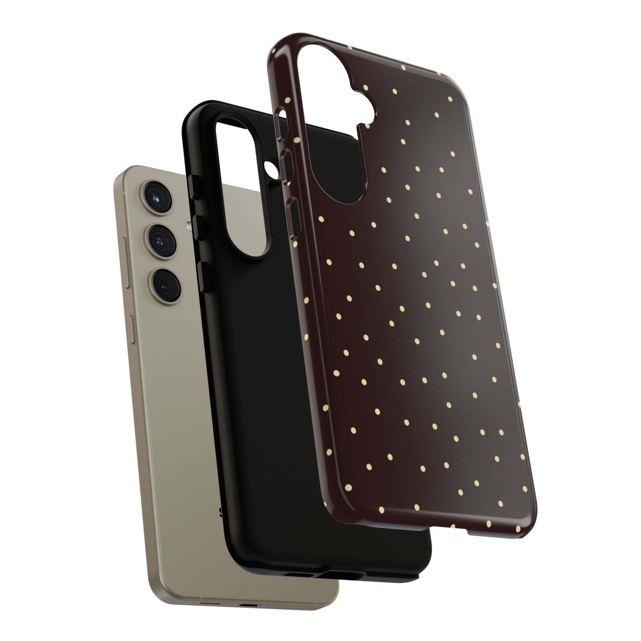 Brown Gold Polka Dot Tough Phone Case