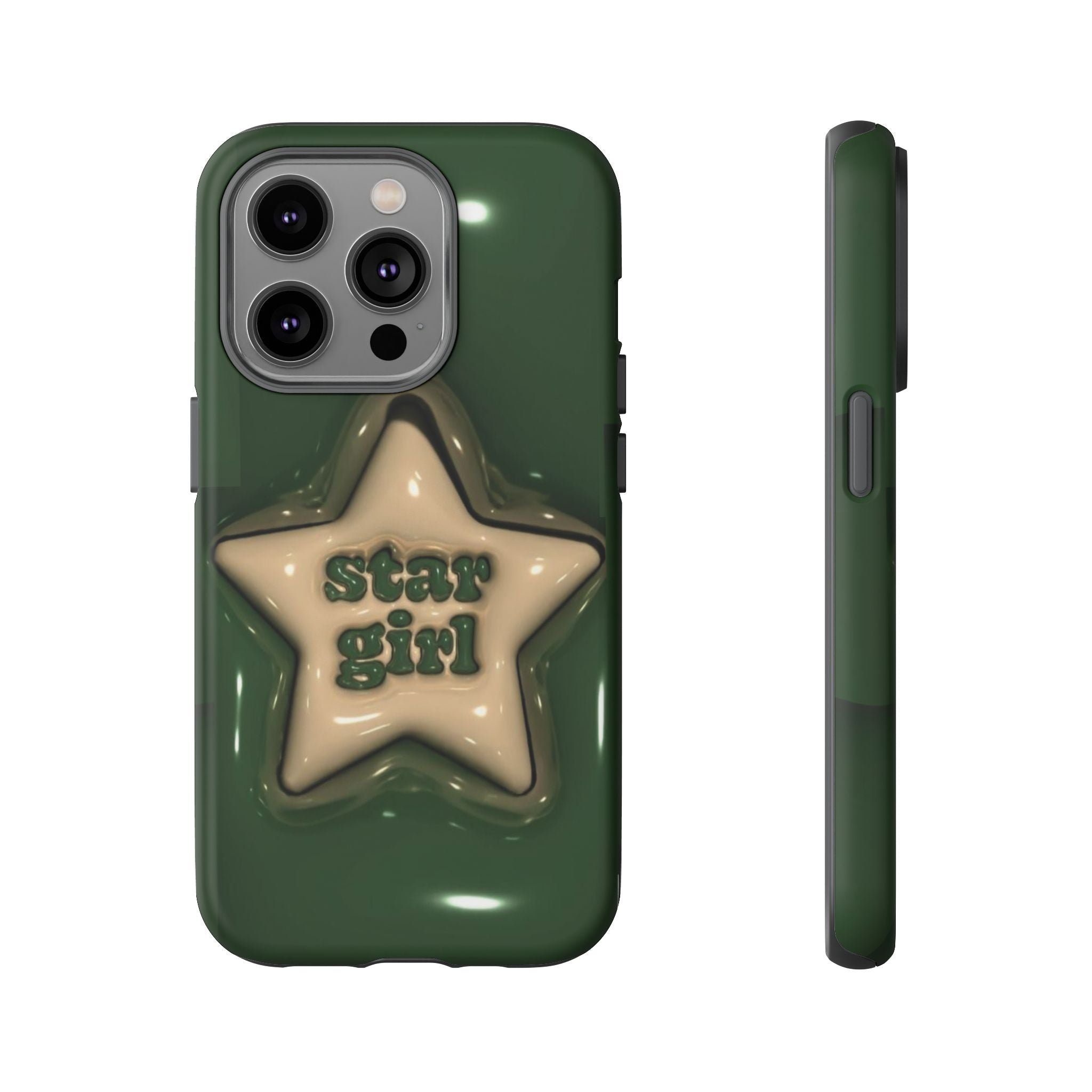 Star Girl iPhone Case — Green Star Protective Case