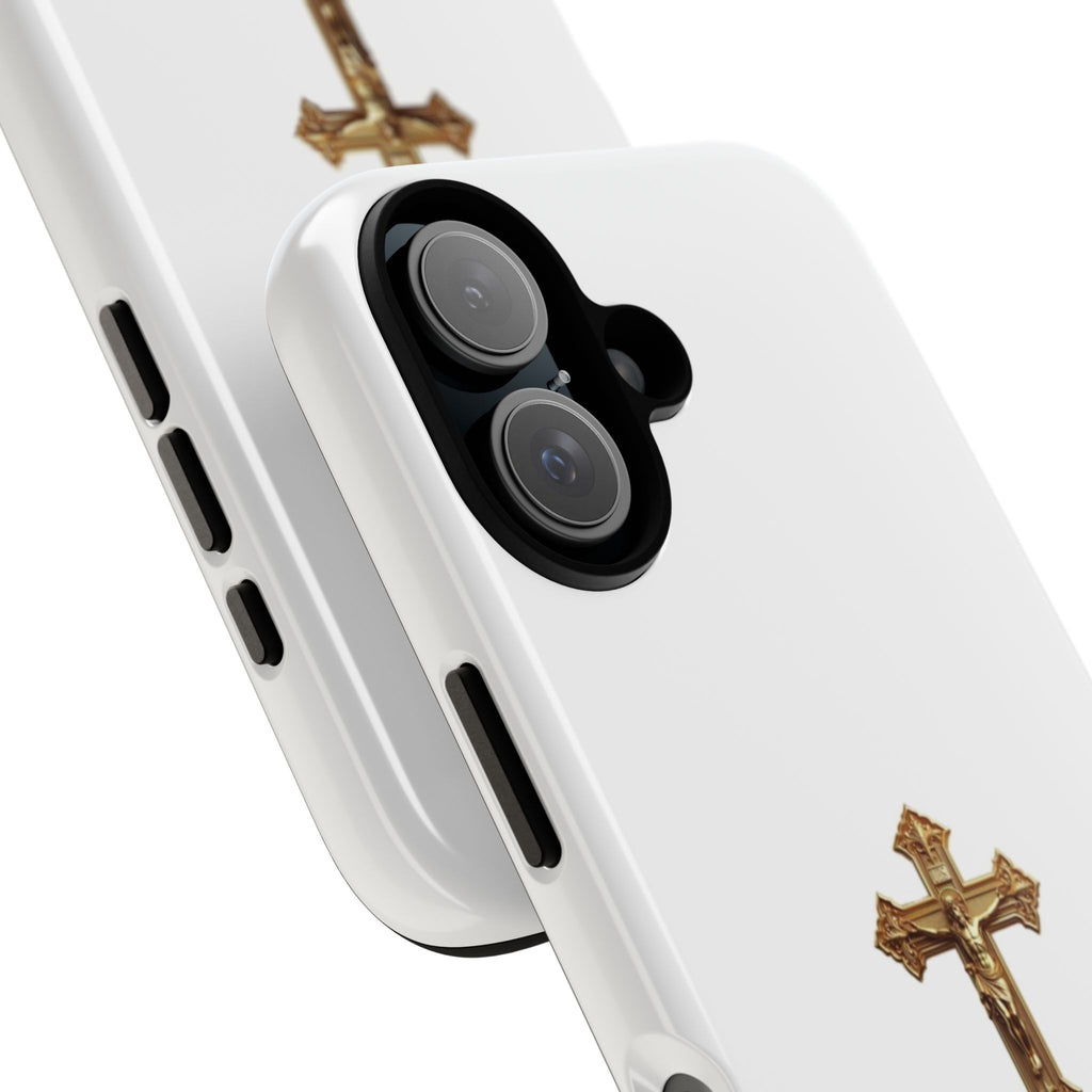Gold Cross Tough Phone Case | Protective Cover