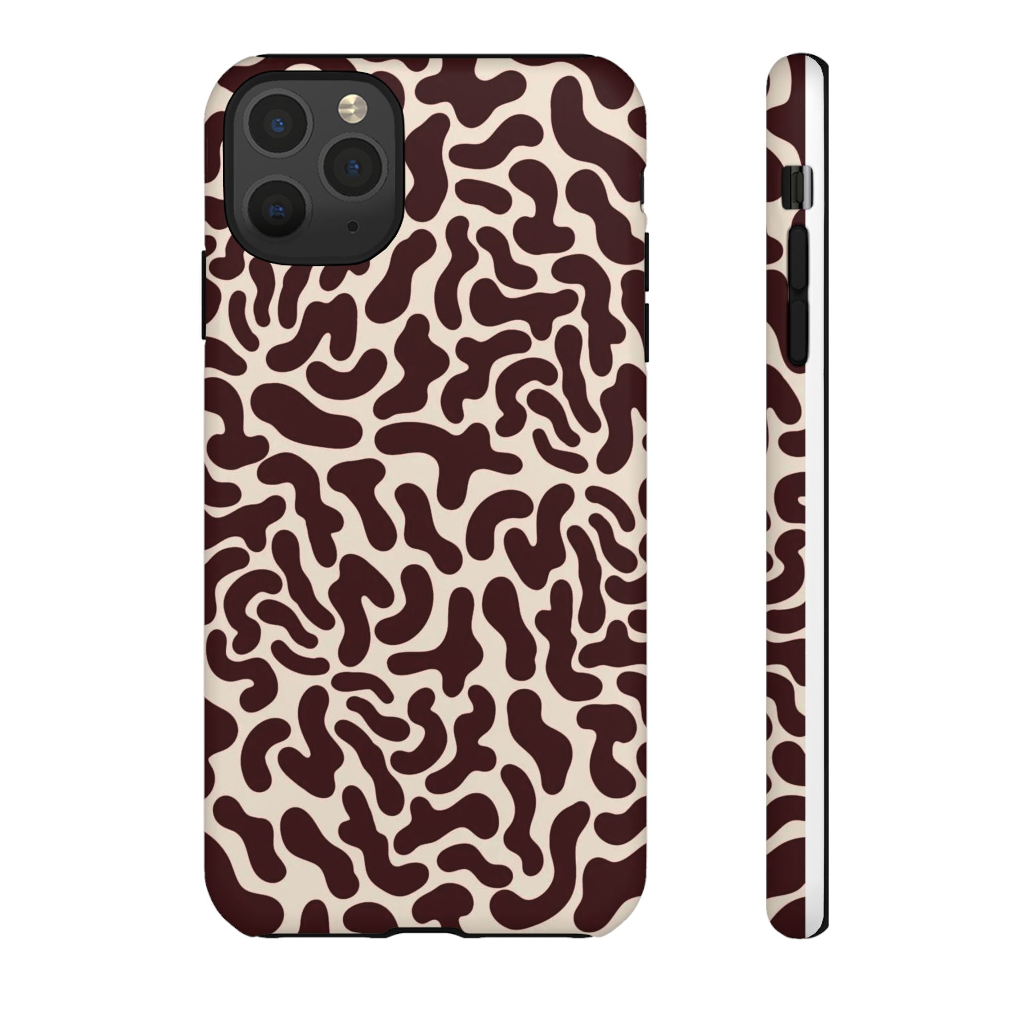 Animal Print iPhone Case - Brown Abstract Cow Pattern Tough Case