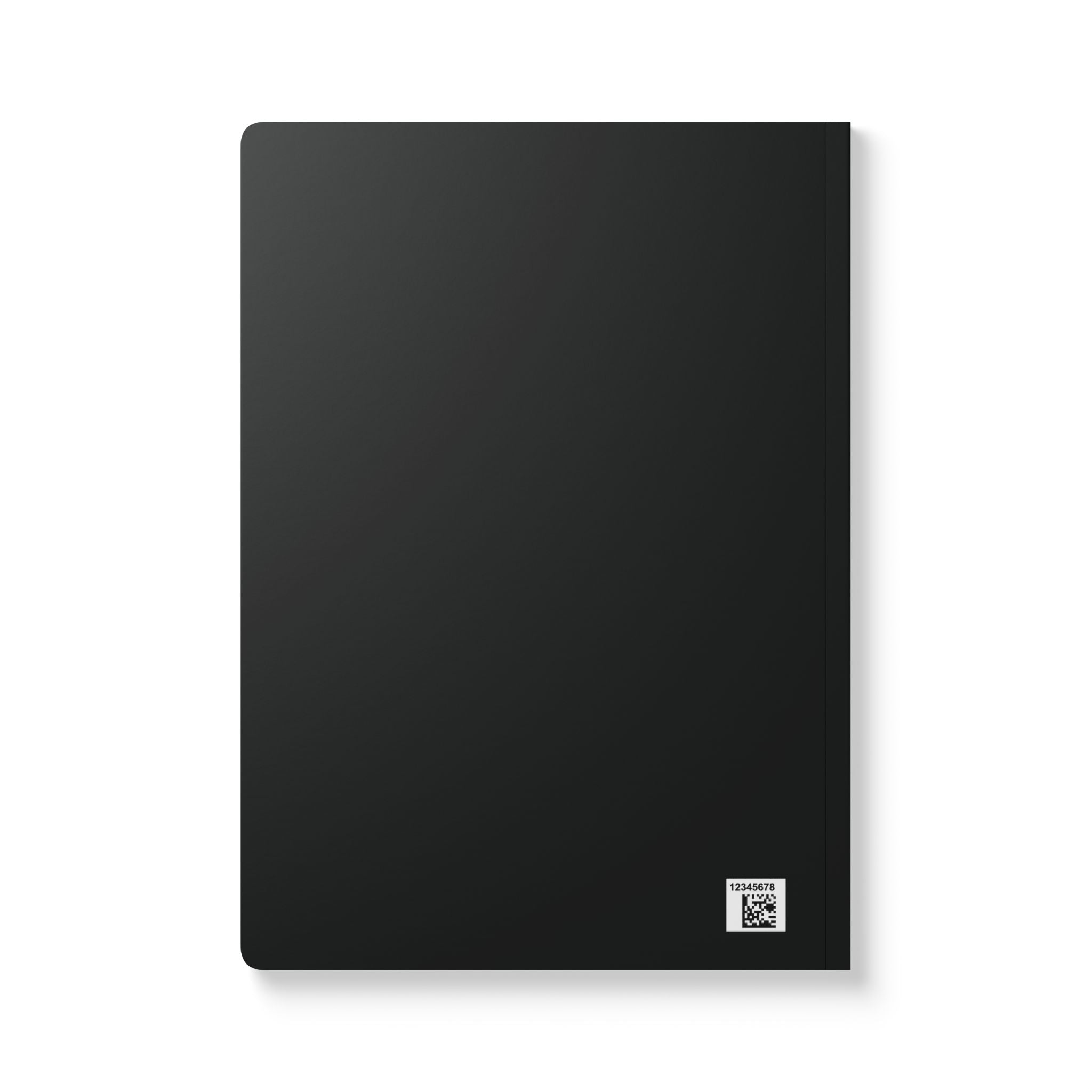 Softcover Journal — Minimal Black Notebook with Inside Prints