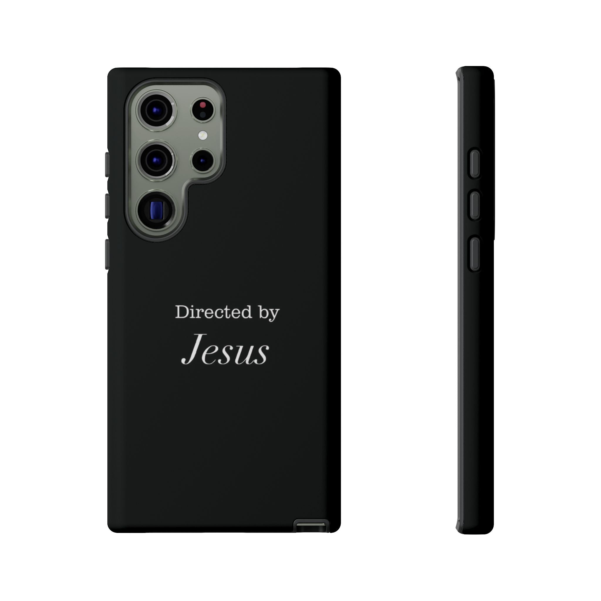 Directed by Jesus Tough Phone Case — Faith Black Protective Case
