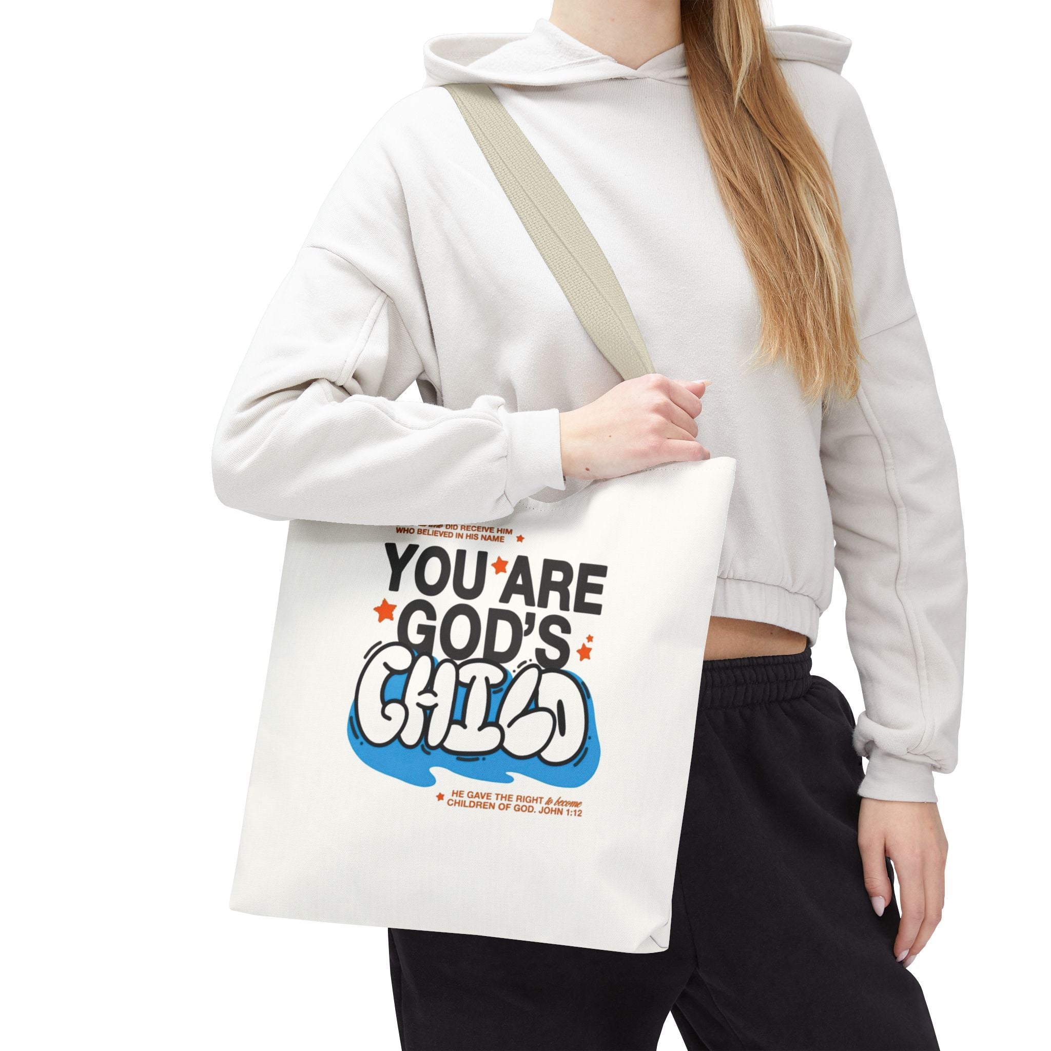 Inspirational "You Are God's Child" Tote Bag