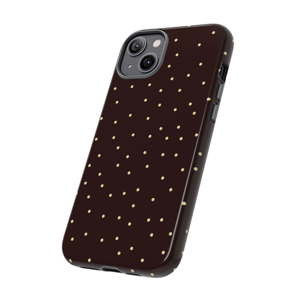Brown Gold Polka Dot Tough Phone Case