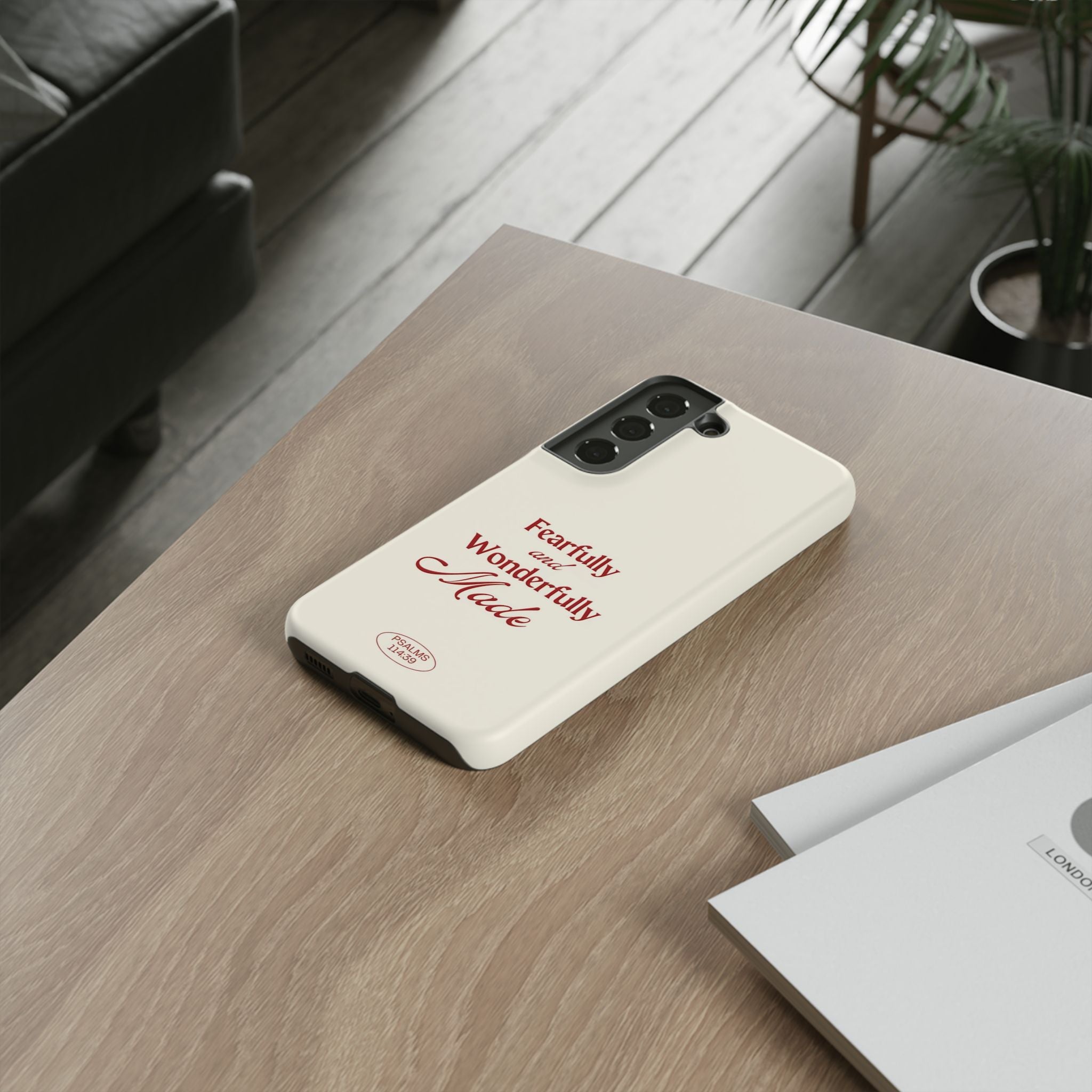 Tough Phone Case — "Fearfully and Wonderfully Made" Christian Scripture Protective Case