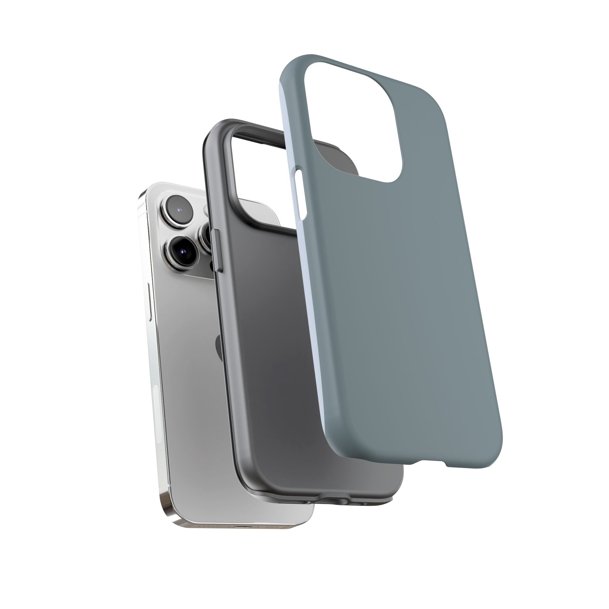 Tough iPhone Case - Blue/Grey Color