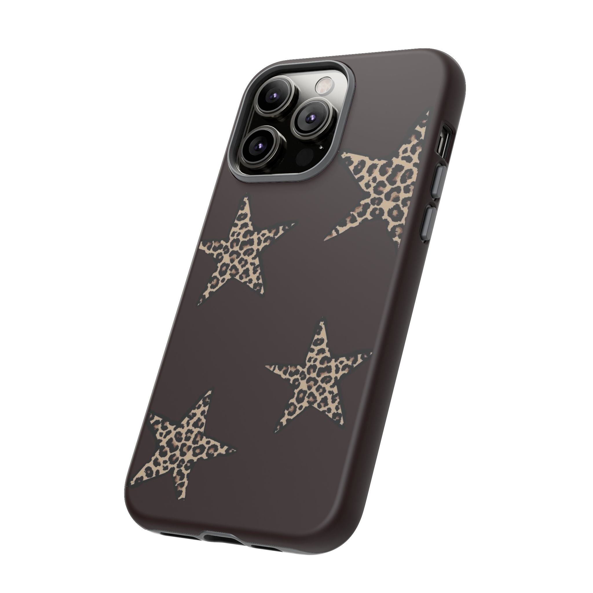 Leopard Star iPhone Case — Chic Brown Protective Tough Case