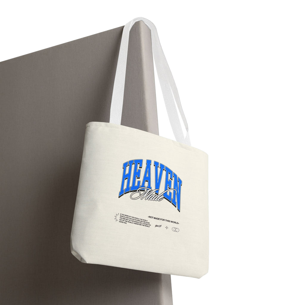 Heaven Music Tote Bag - Retro Blue Graphic All-Over Print
