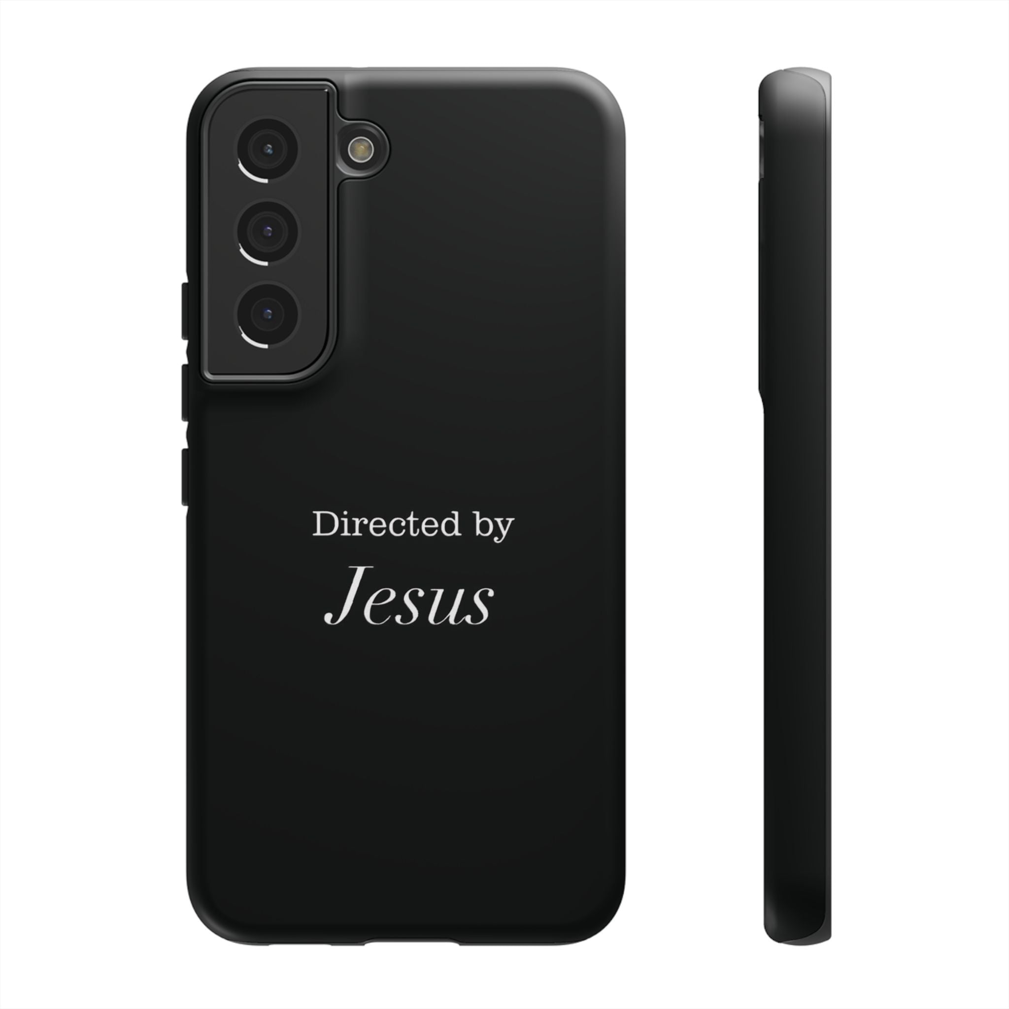 Directed by Jesus Tough Phone Case — Faith Black Protective Case