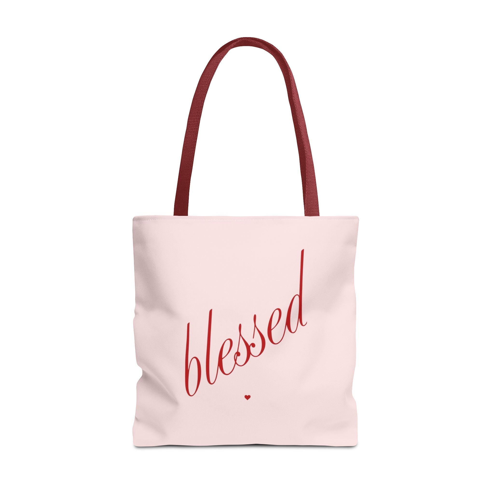 Blessed Script Tote Bag — Pink Everyday Carryall